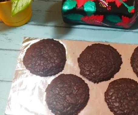 Eggless Crinkle Browine Cookies