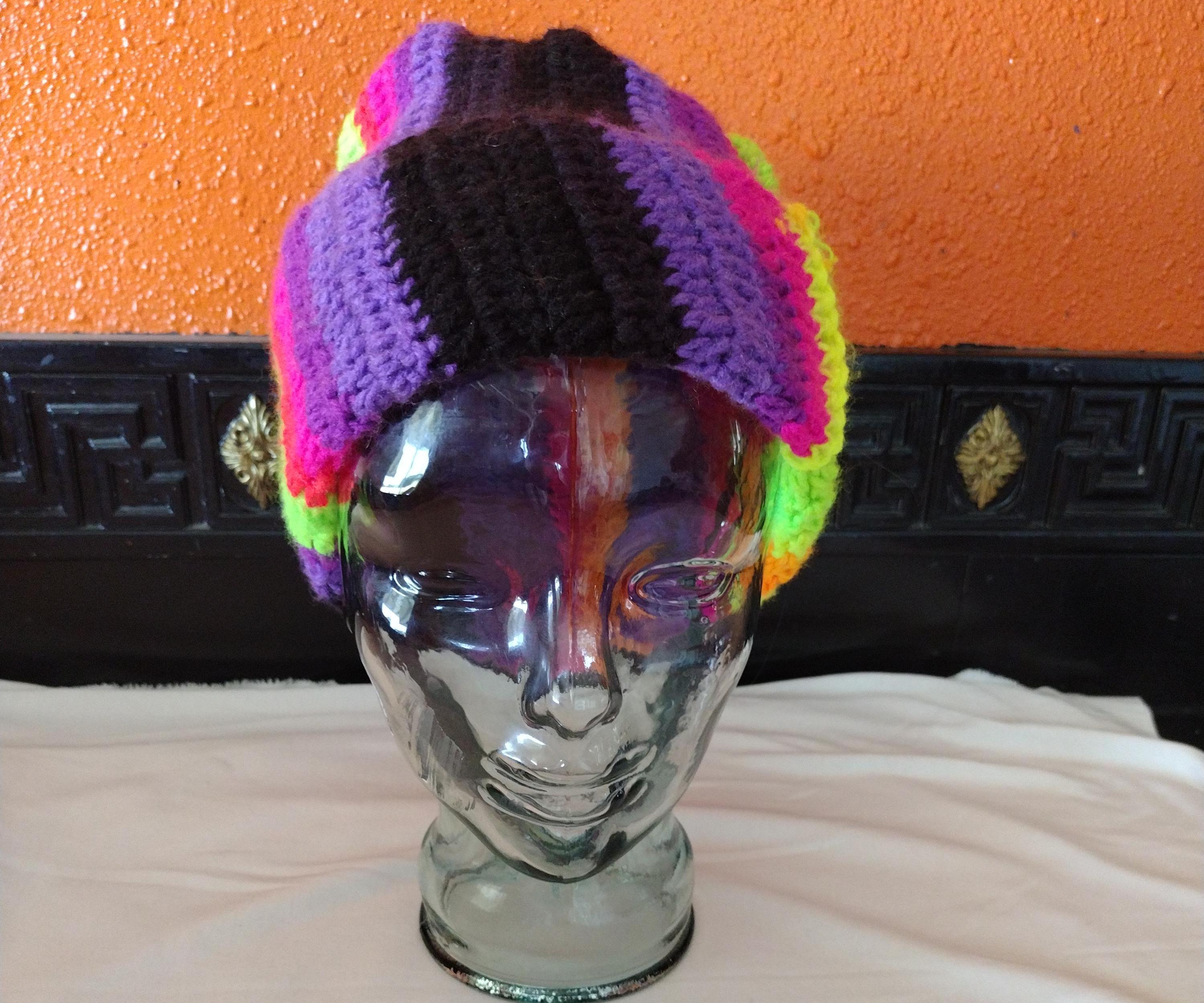 Cute Colorful Rainbow Neon Beanie