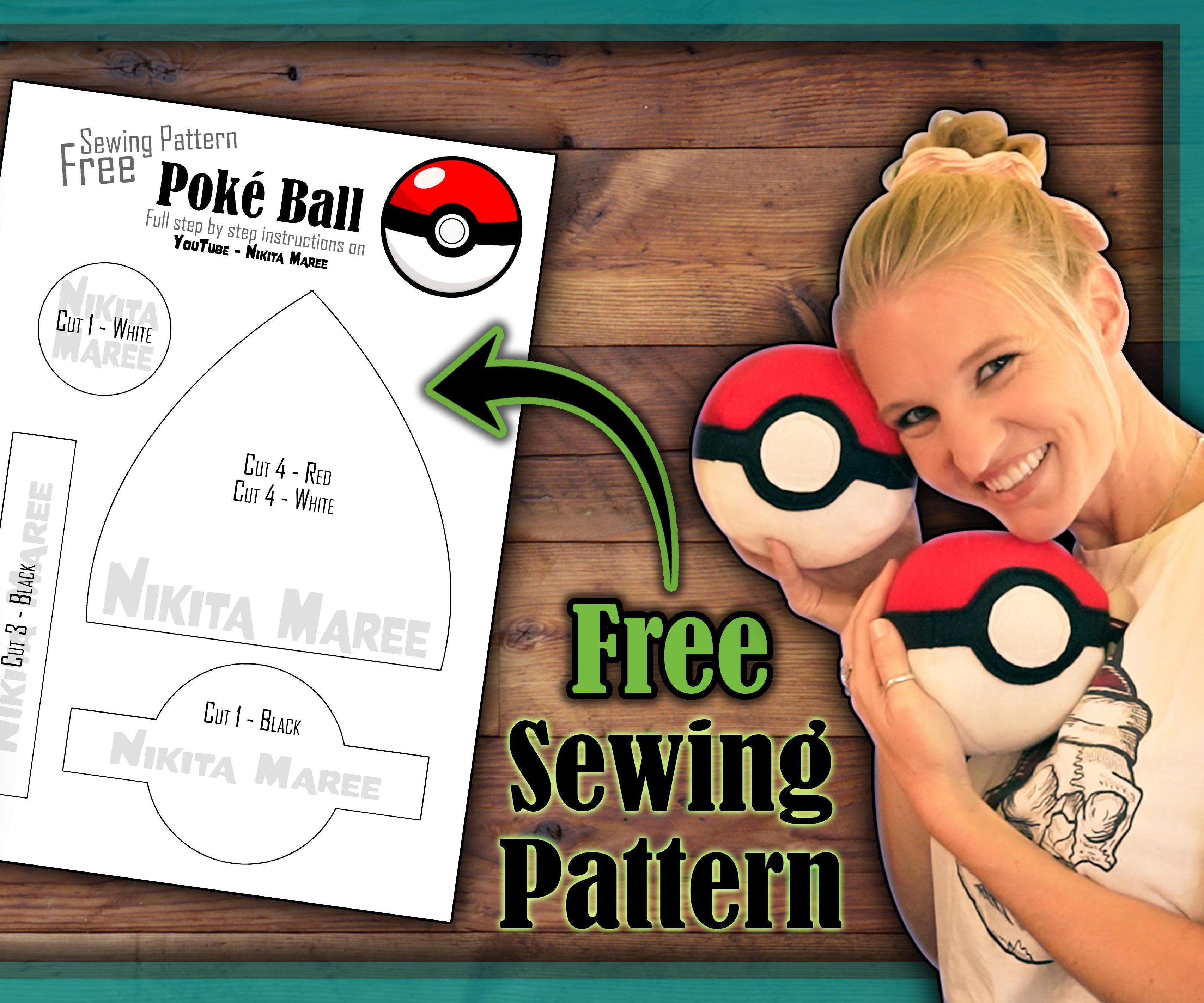 DIY Plushie Poké Ball (with Free Sewing Pattern)