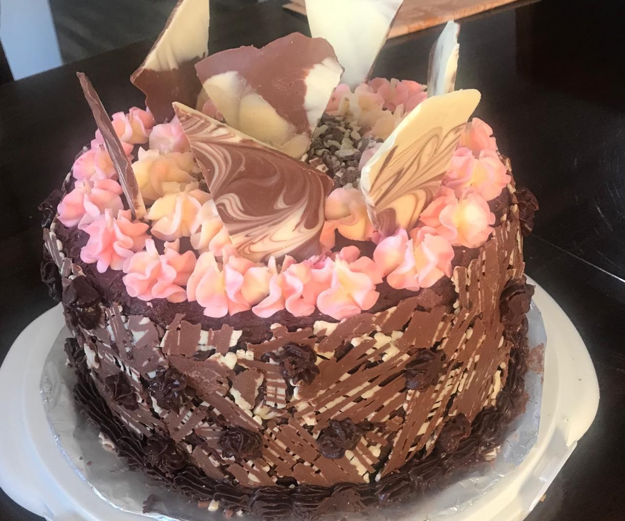 Chocolate Mosaic Shards Cake