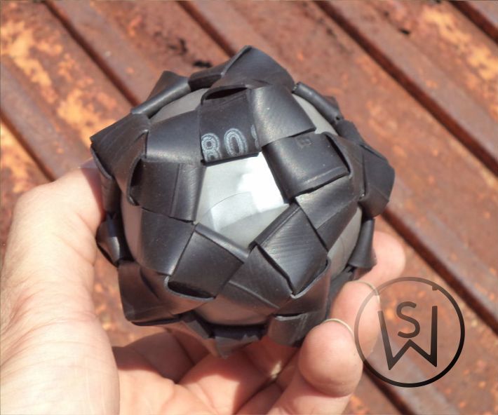 Dodeca Rubber Fidget Ball From Inner Tubes
