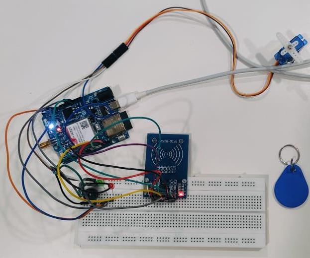 SMART HOME LOCK USING RFID AND OTP USING BHARAT PI