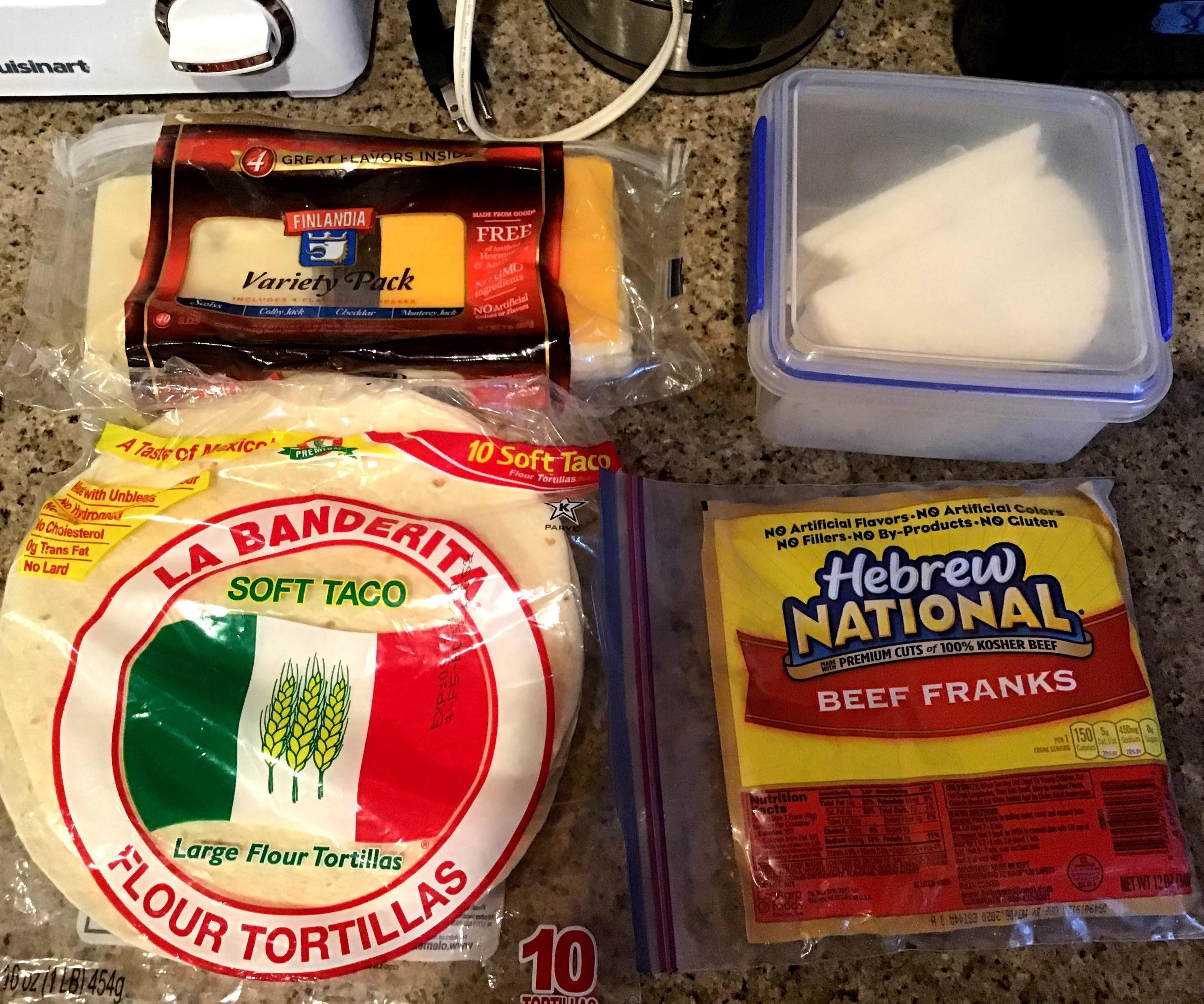 Cheesy Hot-Dog Quesadillas