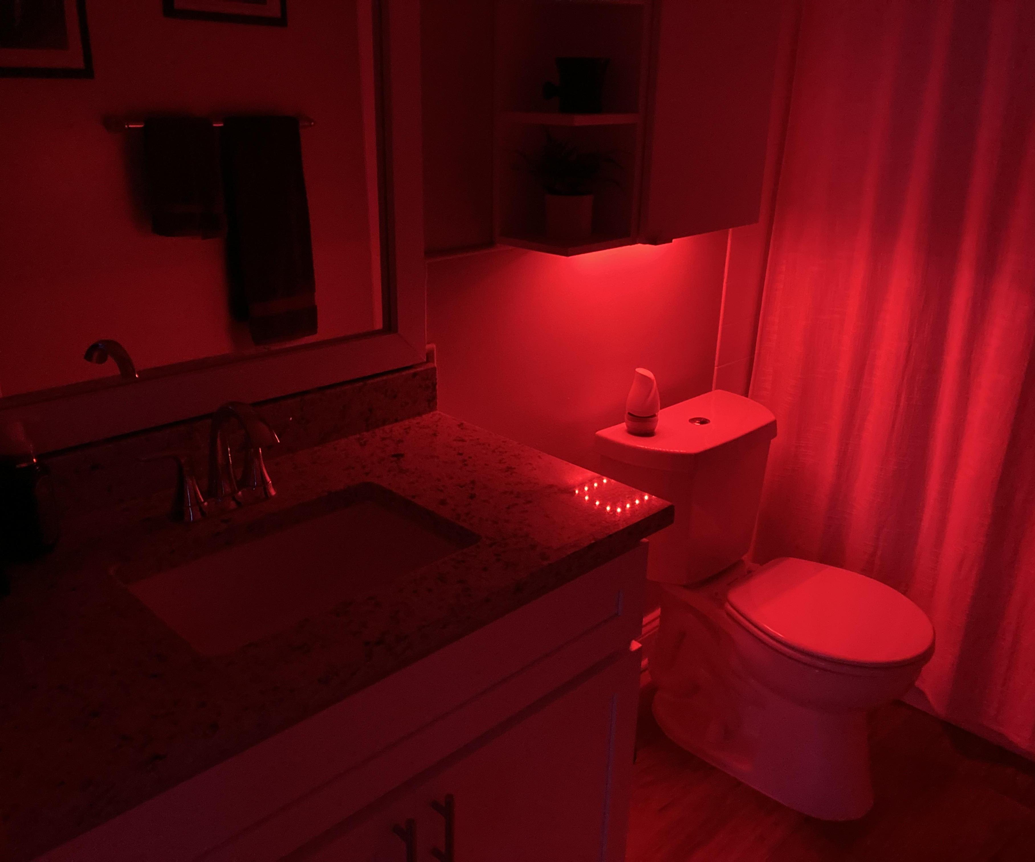 Bathroom Nightlight With Red LED Lights