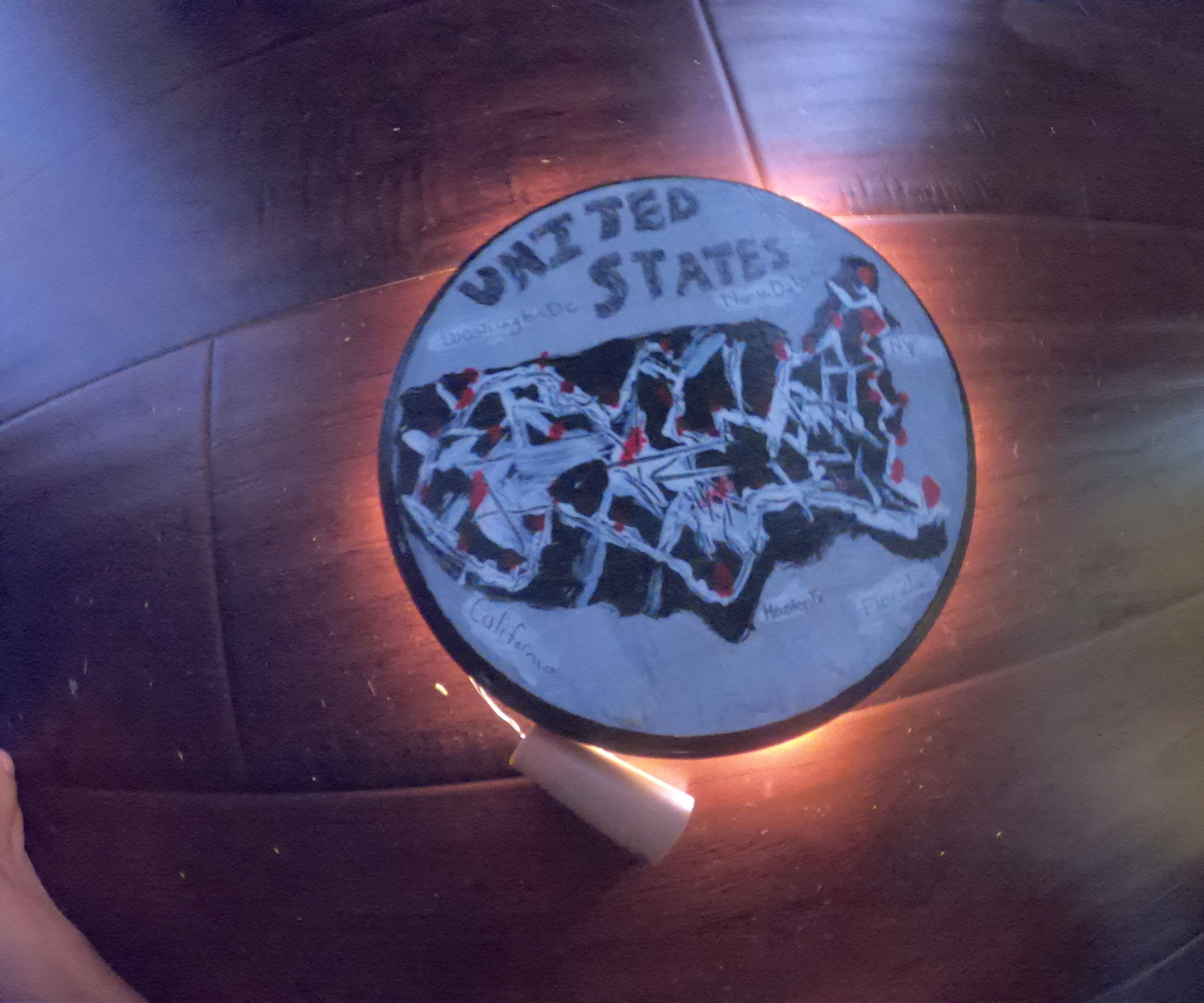 Making Your Own Custom LED  Country Map on the Wall or Or a Coaster!