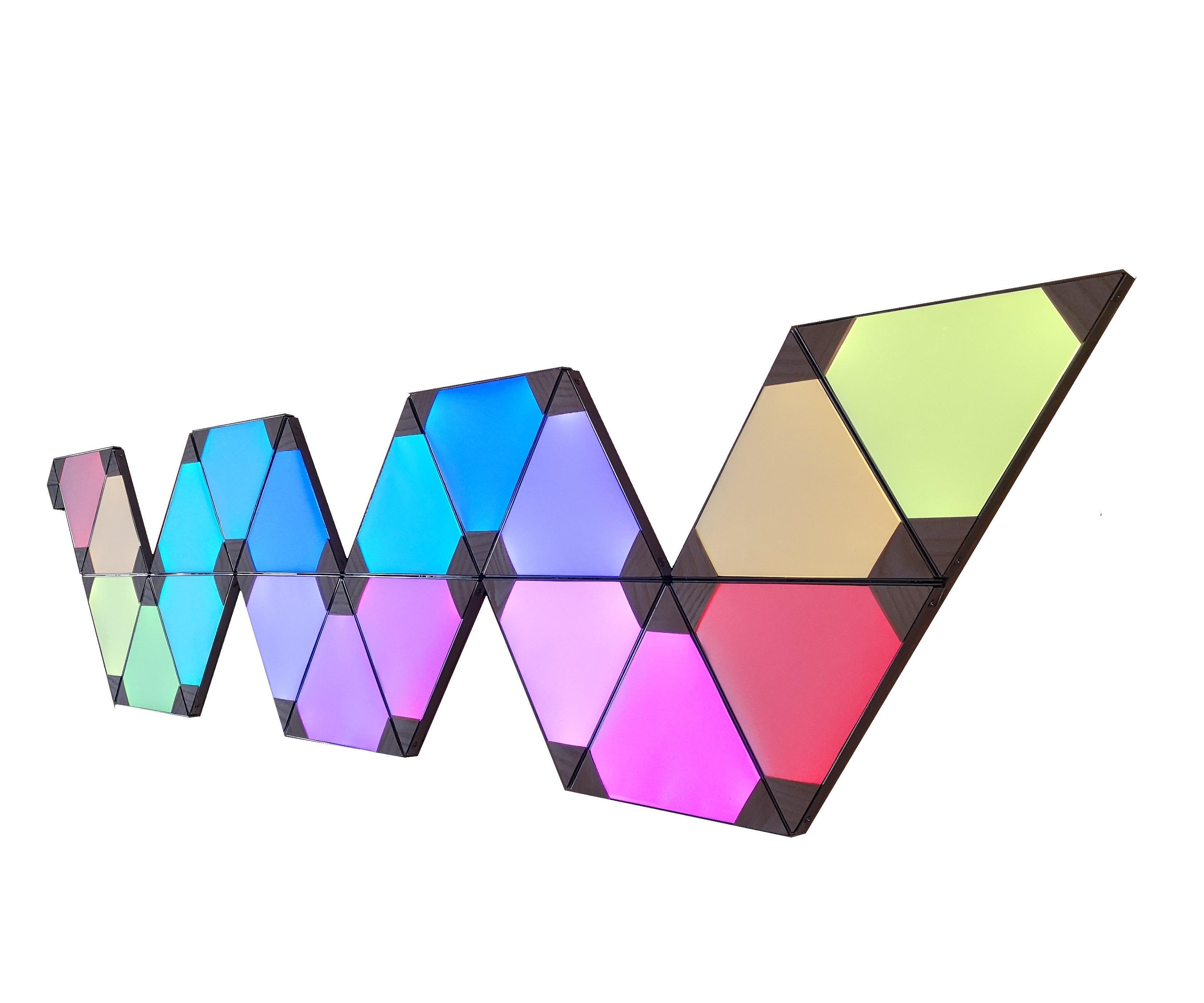 PANNEAU TRIANGLE LEDS EFFET NANOLEAF 50 EUROS 9 PANNEAUX 