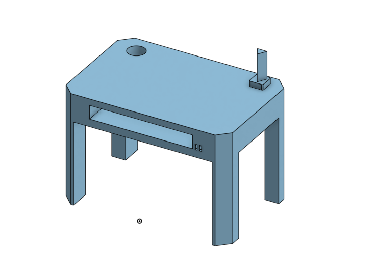 Design for DIY 3-D Printed Miniature Desk and Lamp