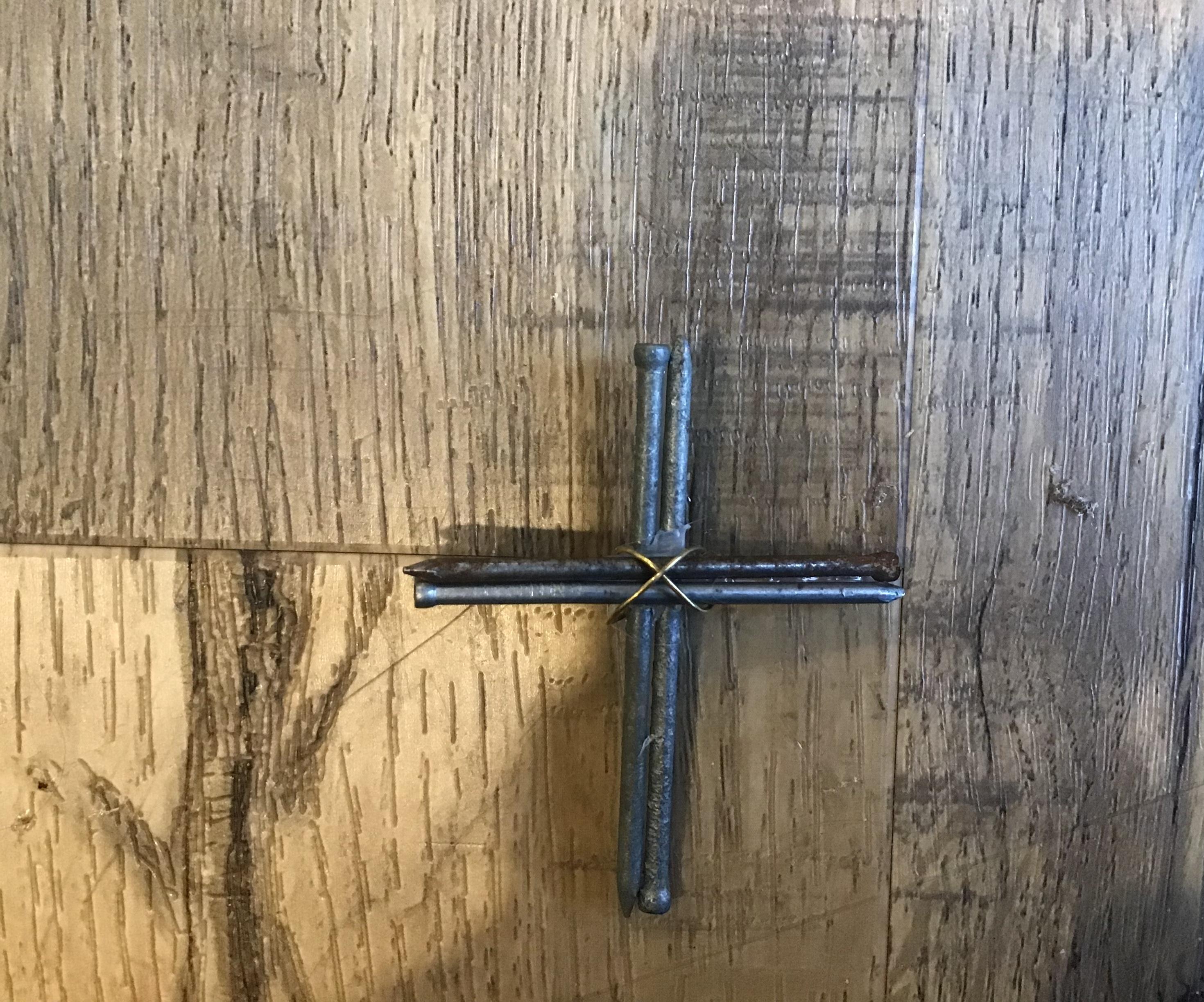 Simple Nails Cross Necklace