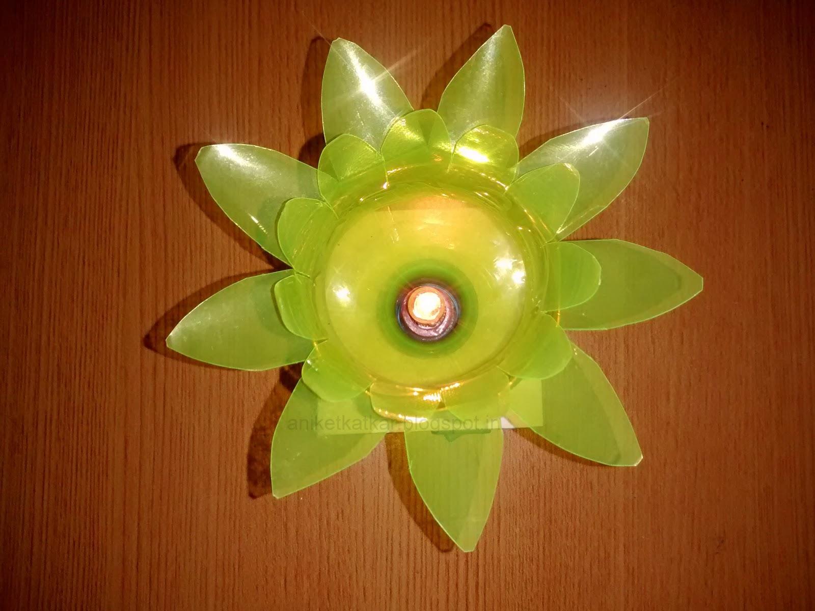 DIY Diwali Lamps From Plastic Bottles