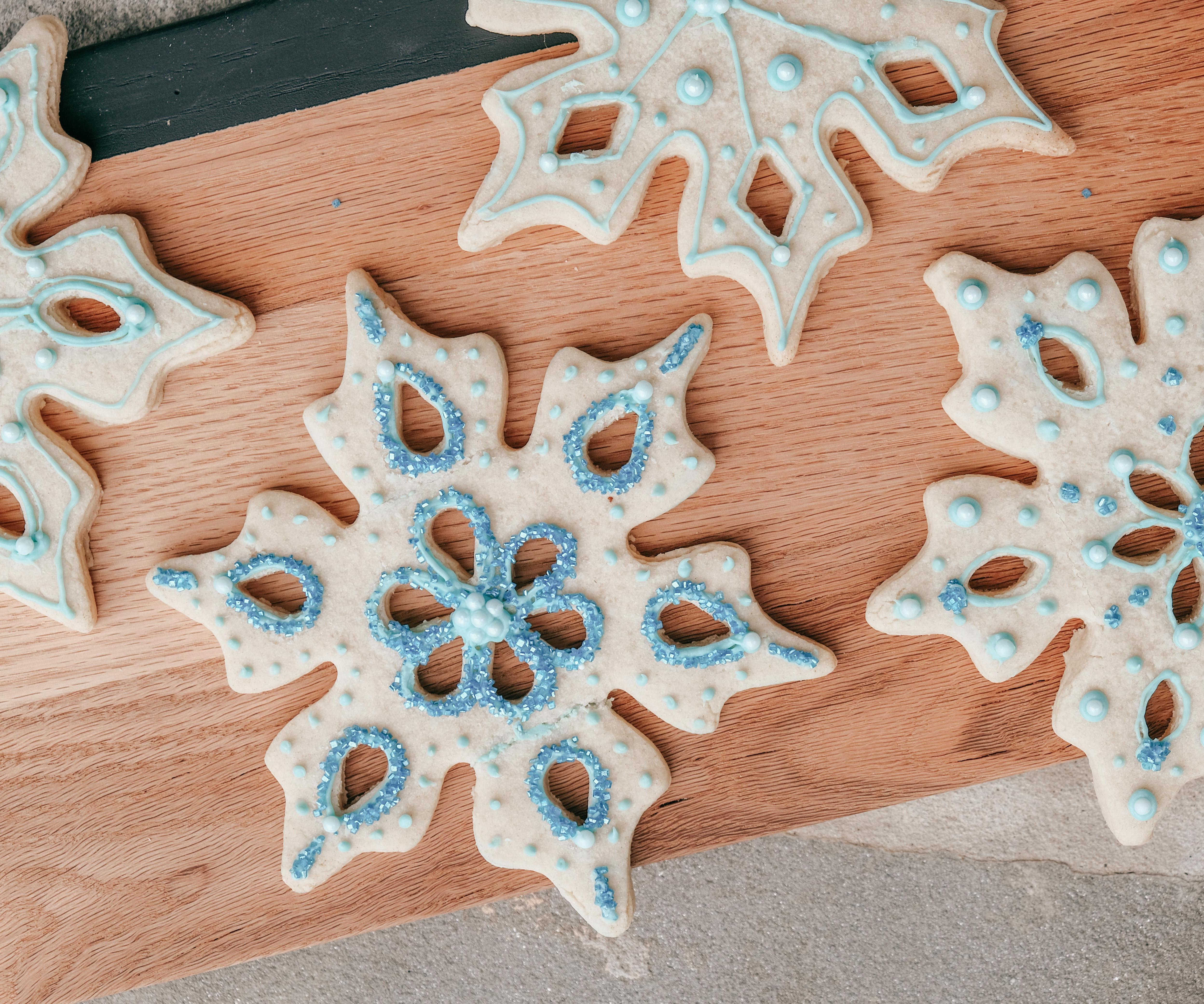 Decorative Snowflake Christmas Cookie Cutouts