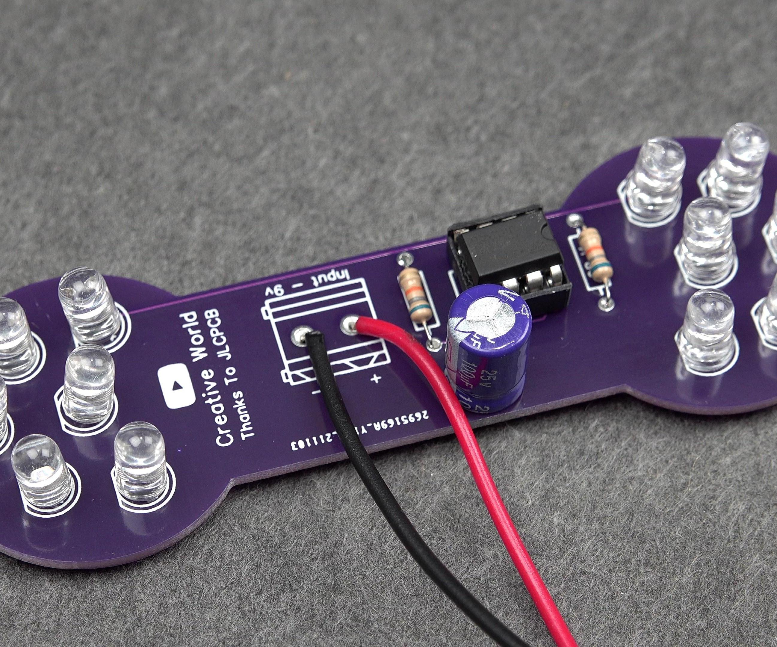 How to Make LED Flasher Circuit Using NE-555 Timer IC