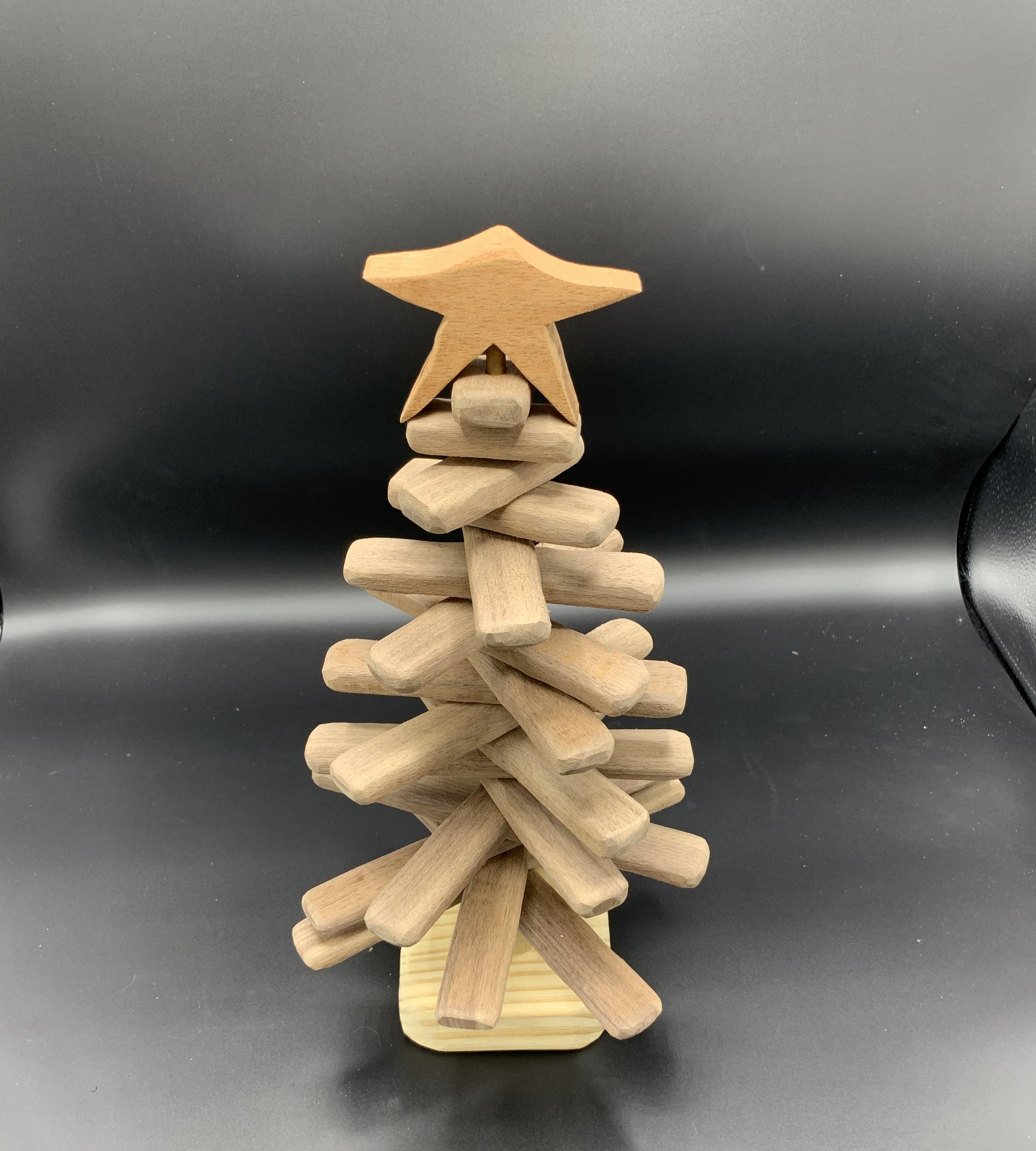 Mixed Wood Table Top Christmas Tree