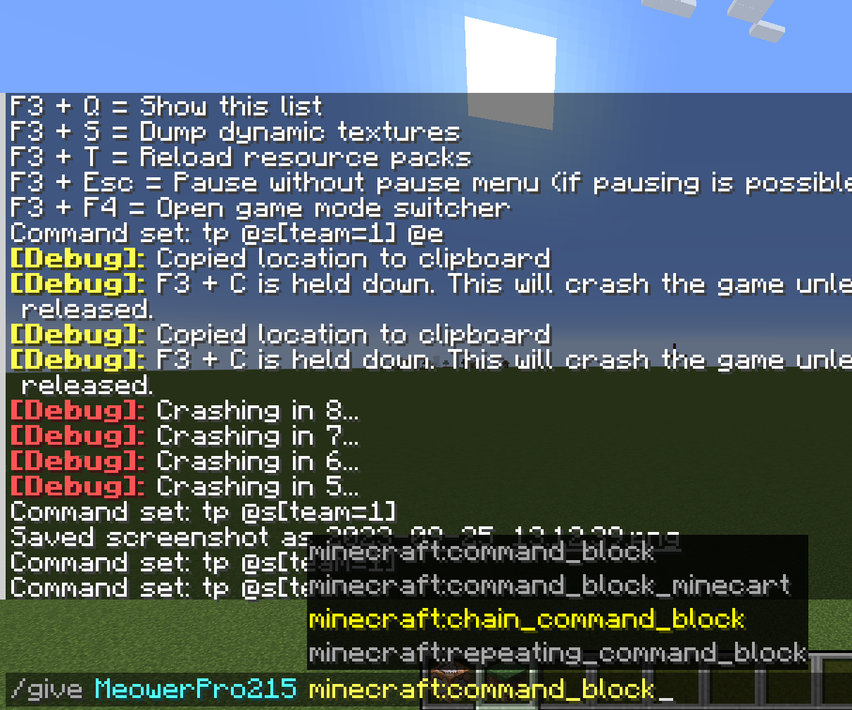 How to Become Frozen in Minecraft