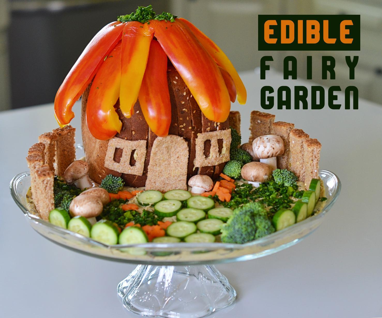 Edible Fairy Garden Hummus Platter