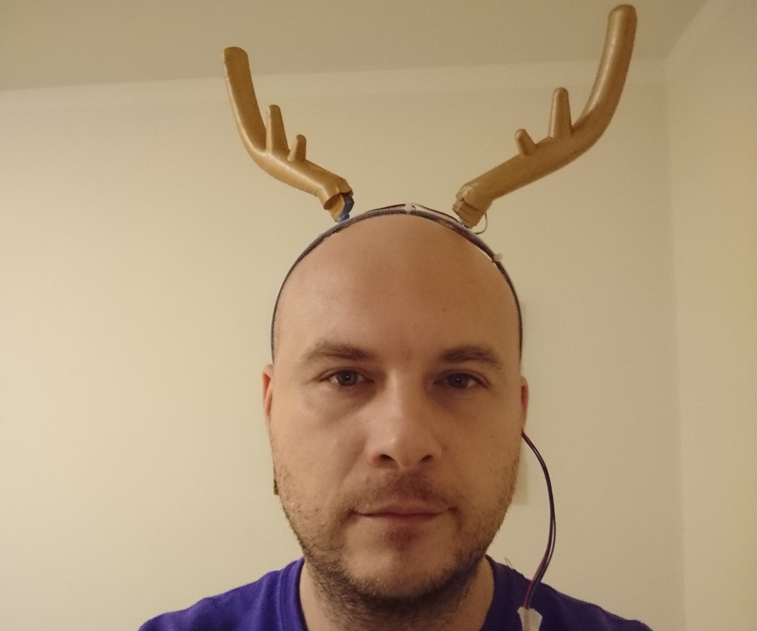 Ugly Reindeer Movable Horns 