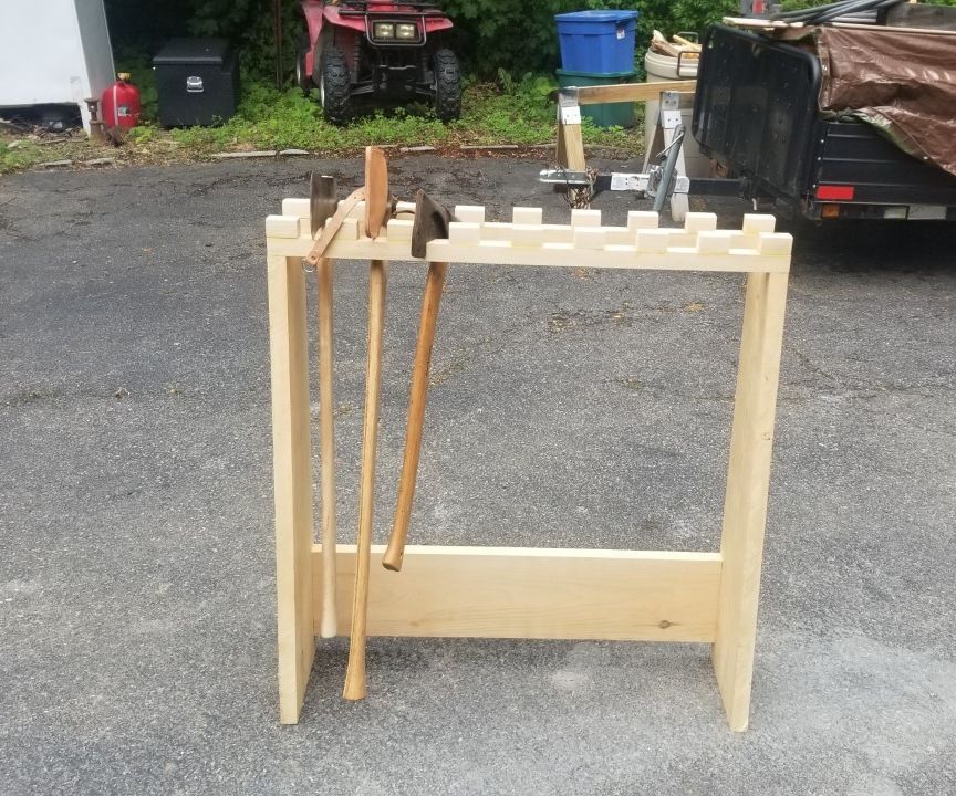 Plumb Style Axe Rack