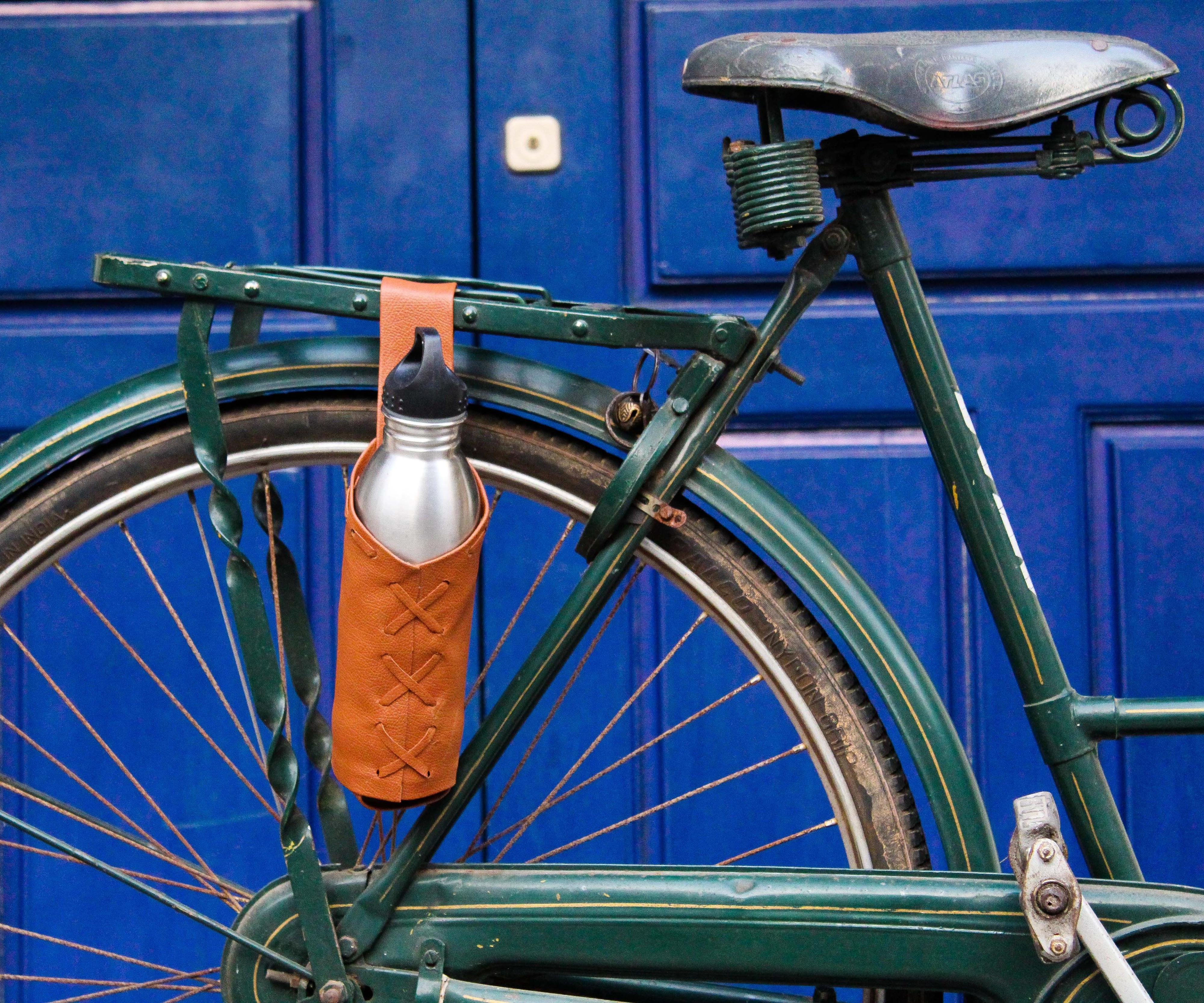 DIY Leather Bottle Holder for Vintage Bicycles