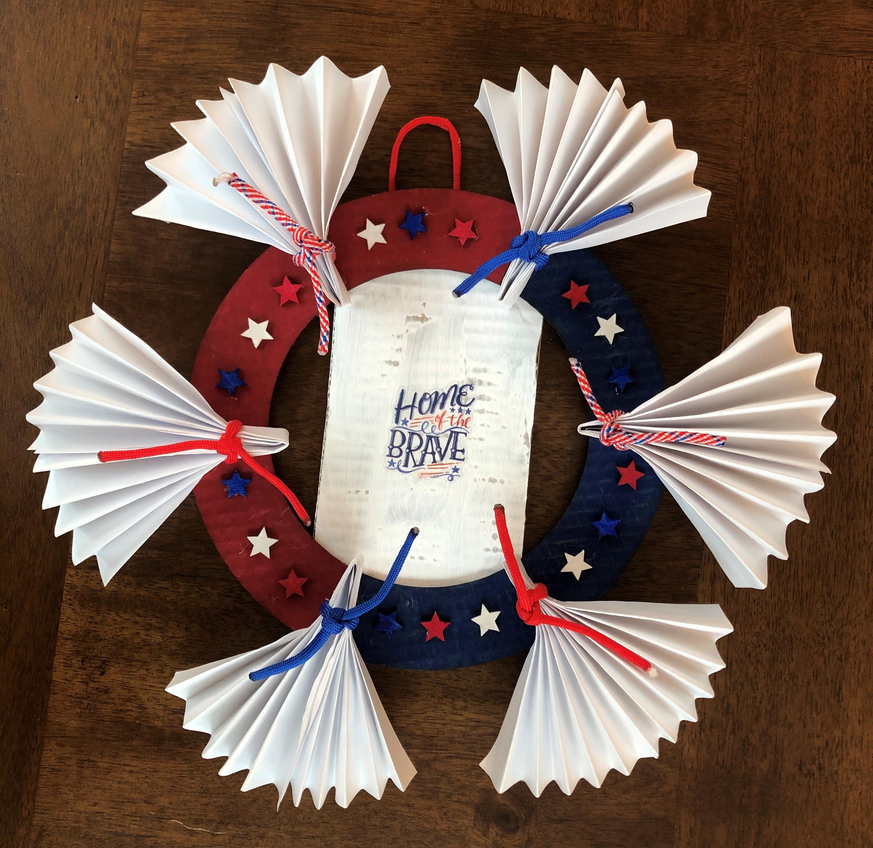 Patriotic Paper Wreath