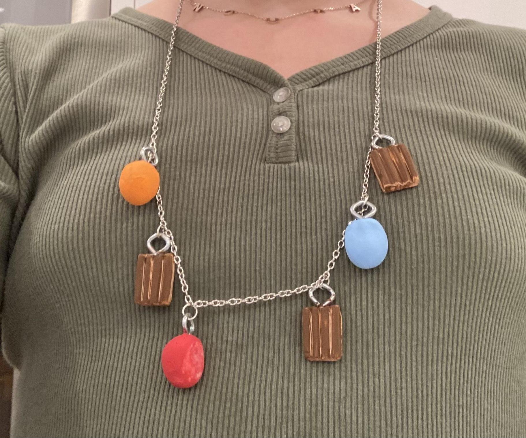 Kit-Kat and Peanut M&M’s Charm Necklace