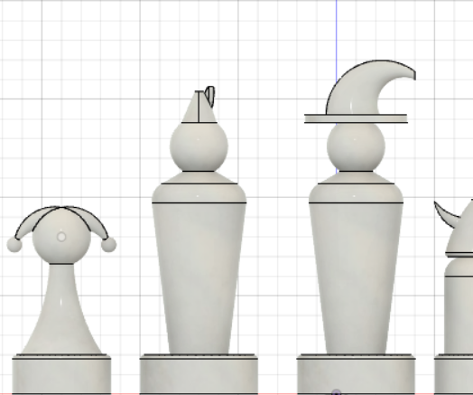 3-D Game Pieces for the Video Game Ouroboros King (6 Pieces)