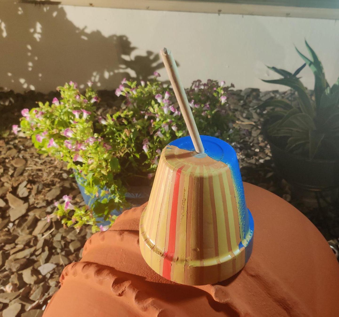 Flowerpot Sundial Garden Decoration