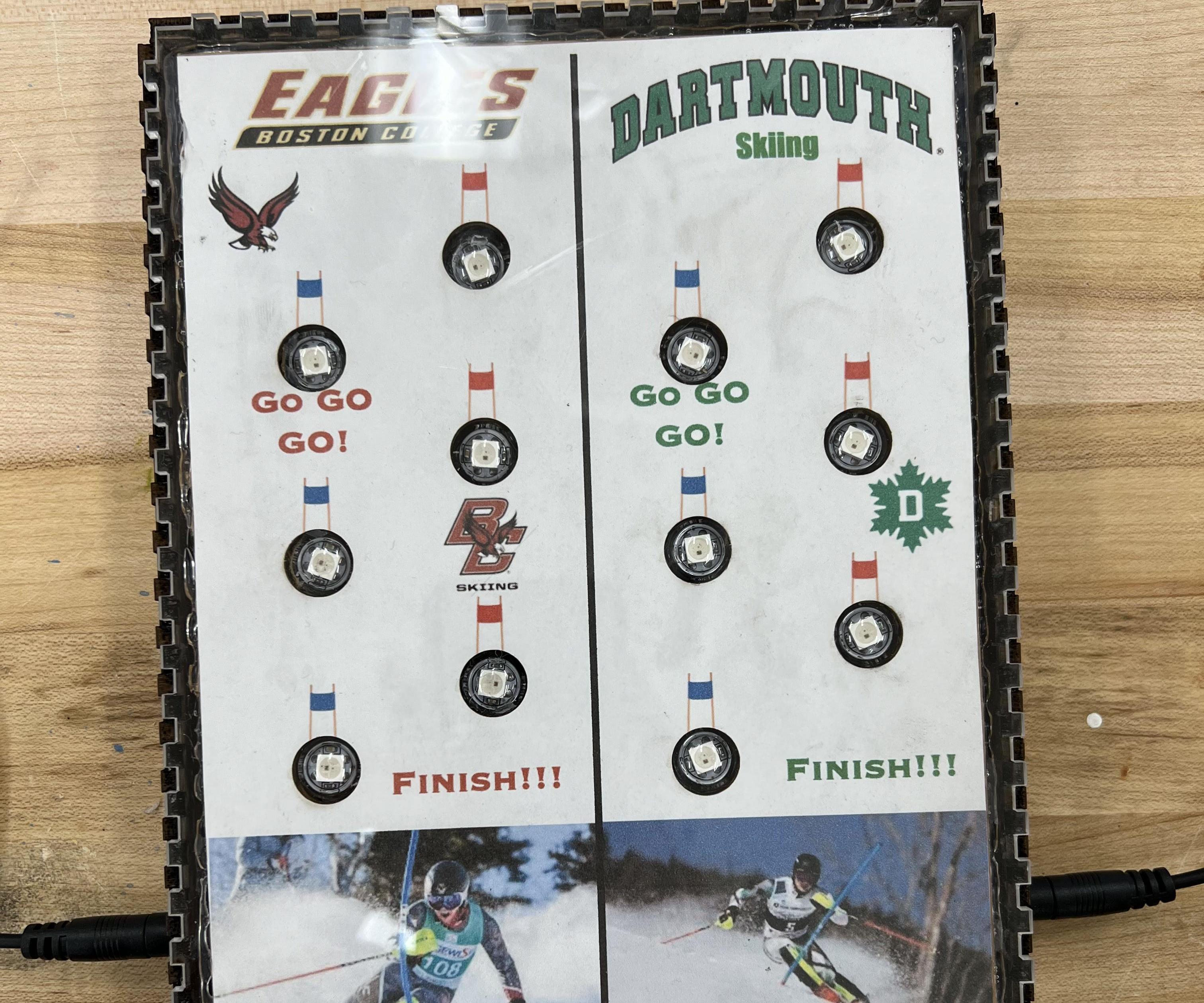 Boston College LED Ski Racing Game!