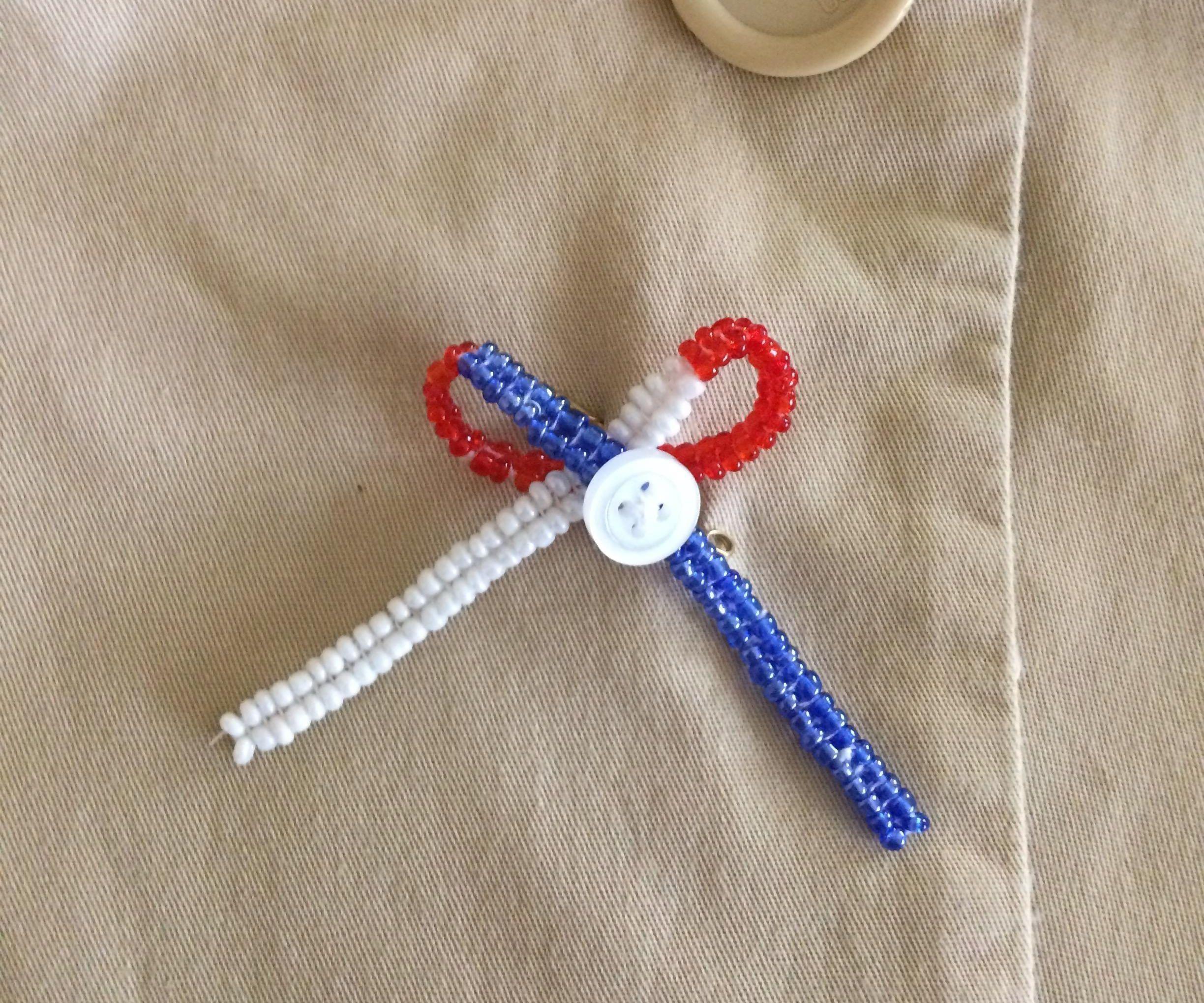 Brooch With Glass Beads 