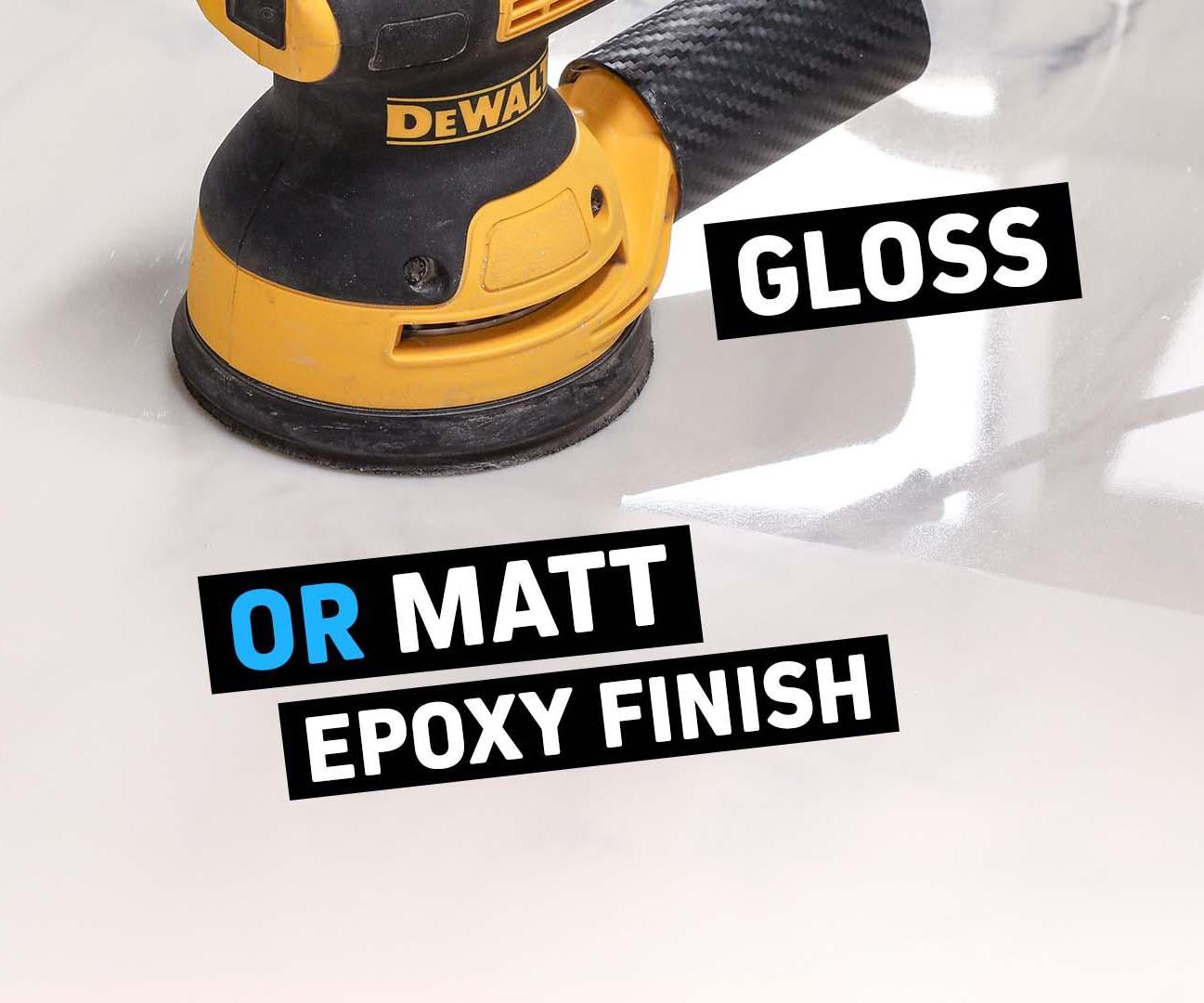 How to Get a Matt or Satin Finish on Epoxy Resin Countertops