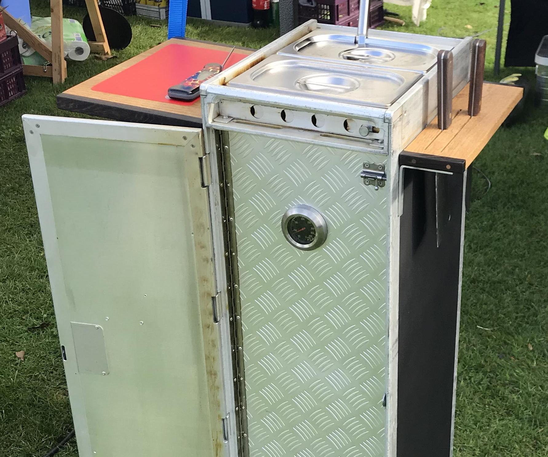 Aviation Trolley Barbecue Smoker With a Twist