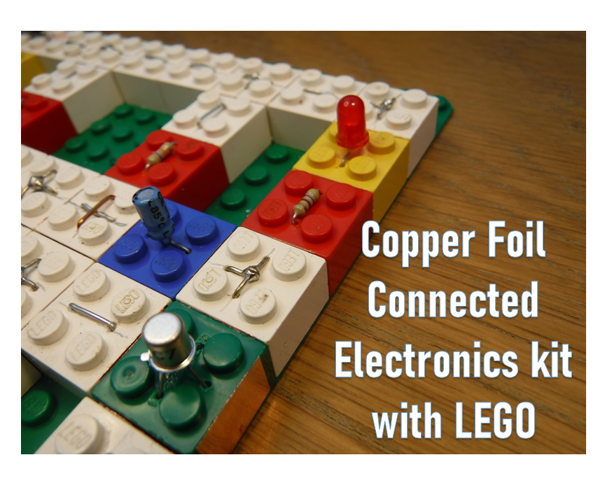 Copper Foil Connected Lego Block Circuit
