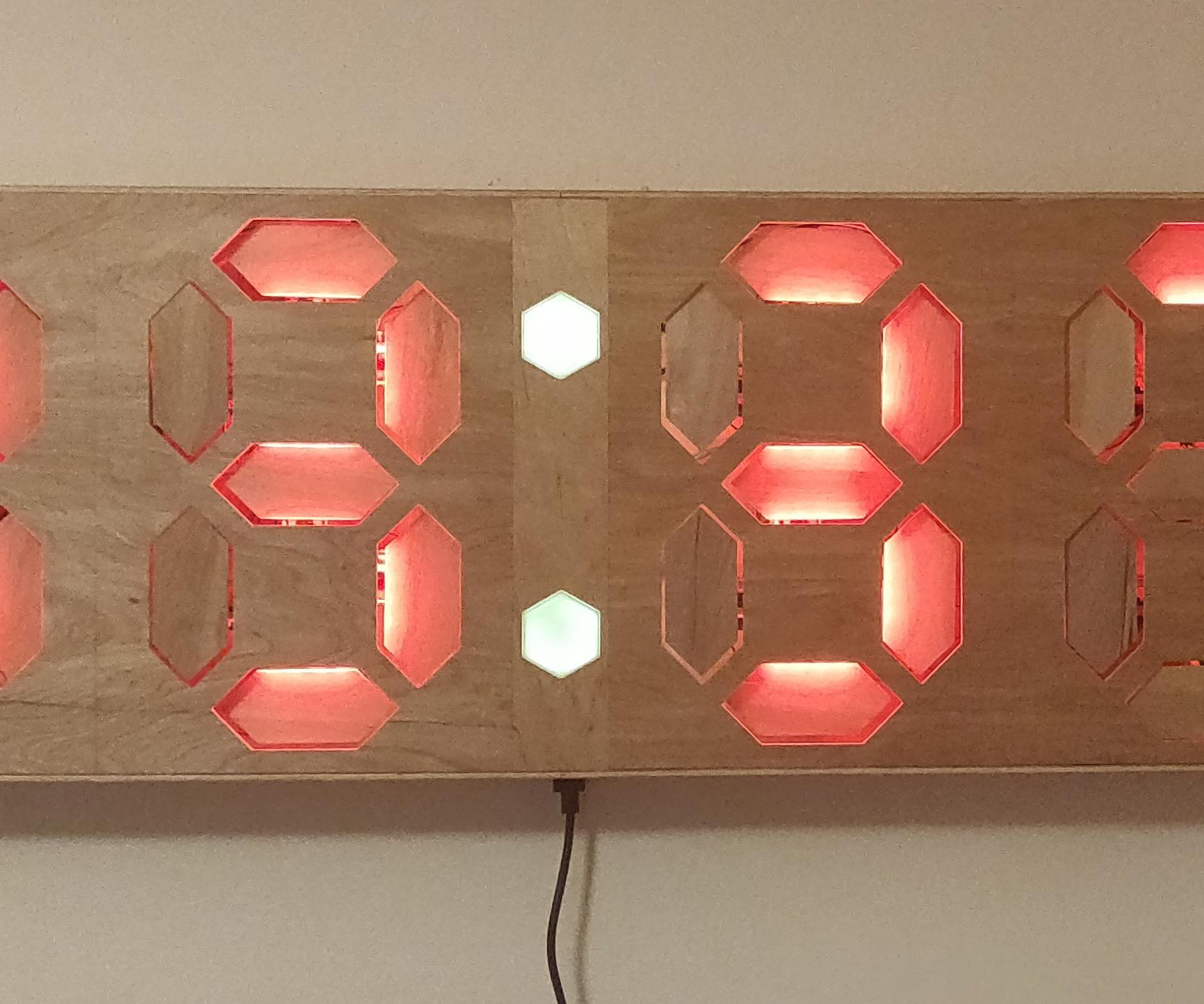Kinetic Seven Segment Clock