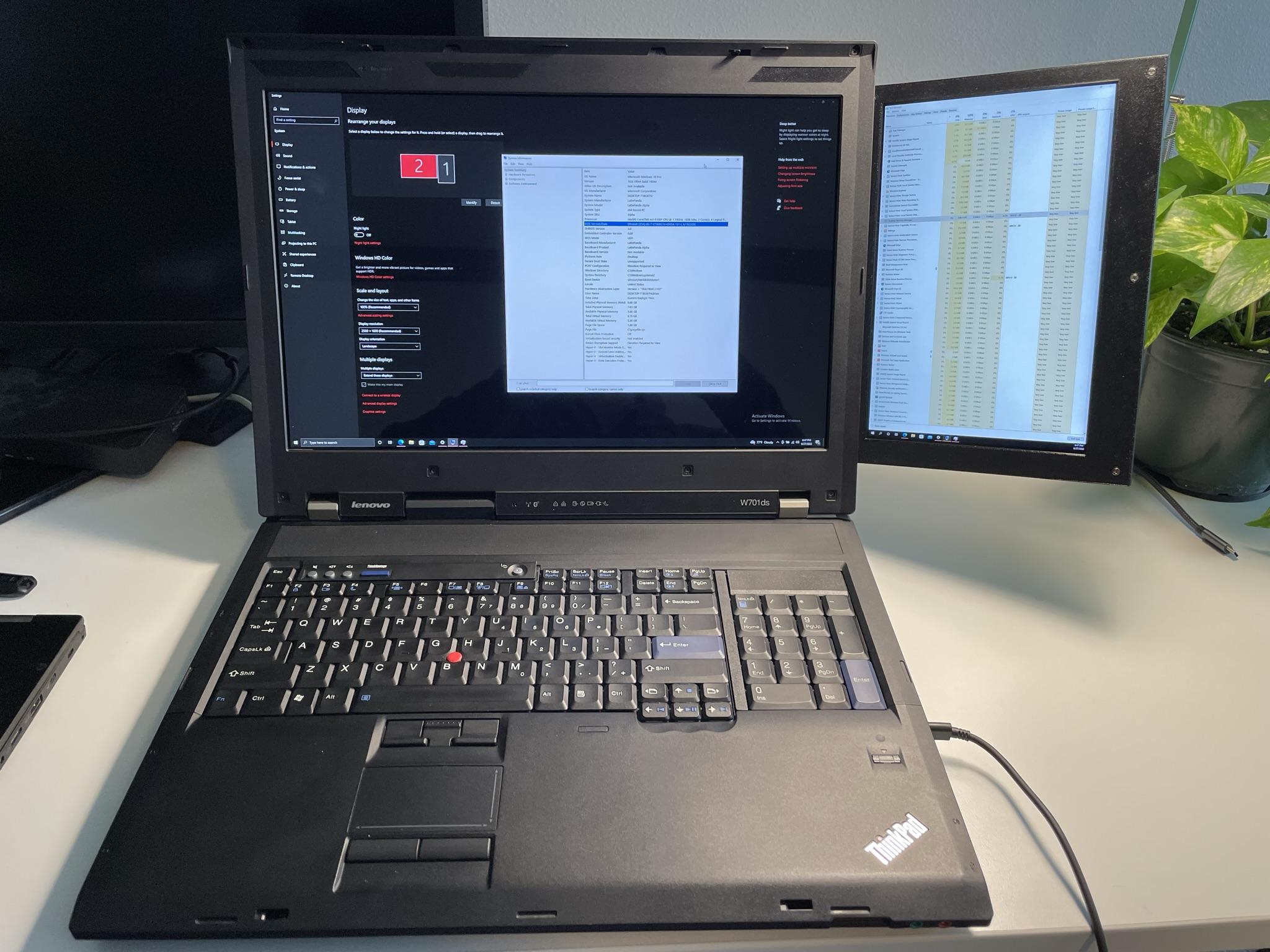 Thinkpad W701DS Lattepanda Alpha + KVM Conversion