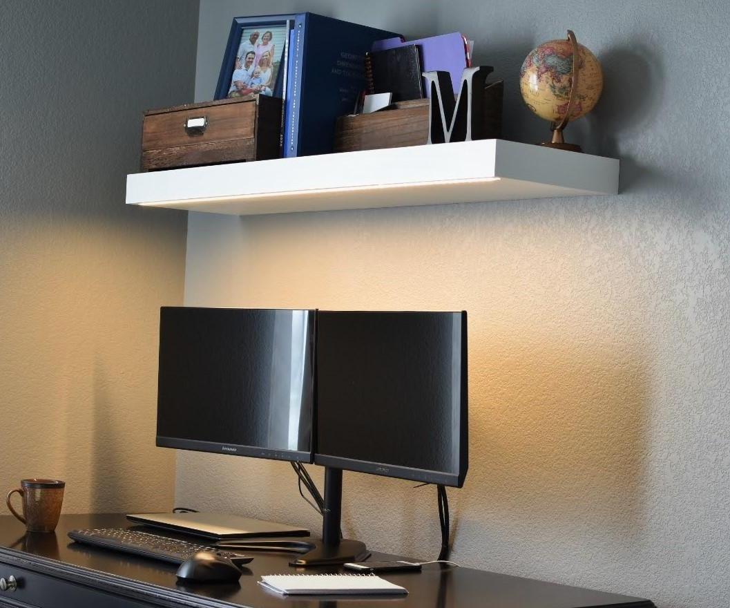 Hidden LED Floating Shelf