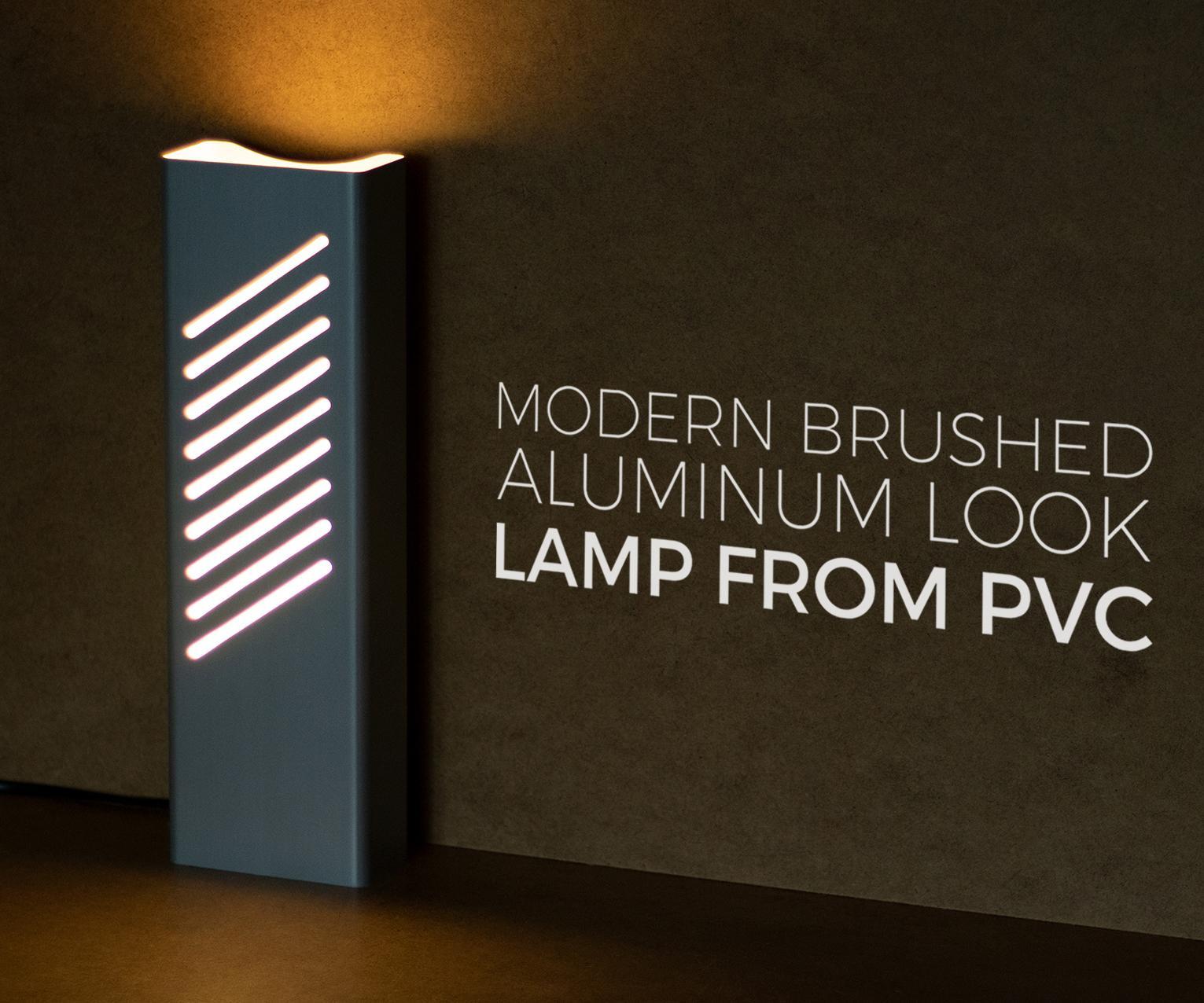 Modern Brushed-Aluminum-Look Tower Lamp (Basic Tools)