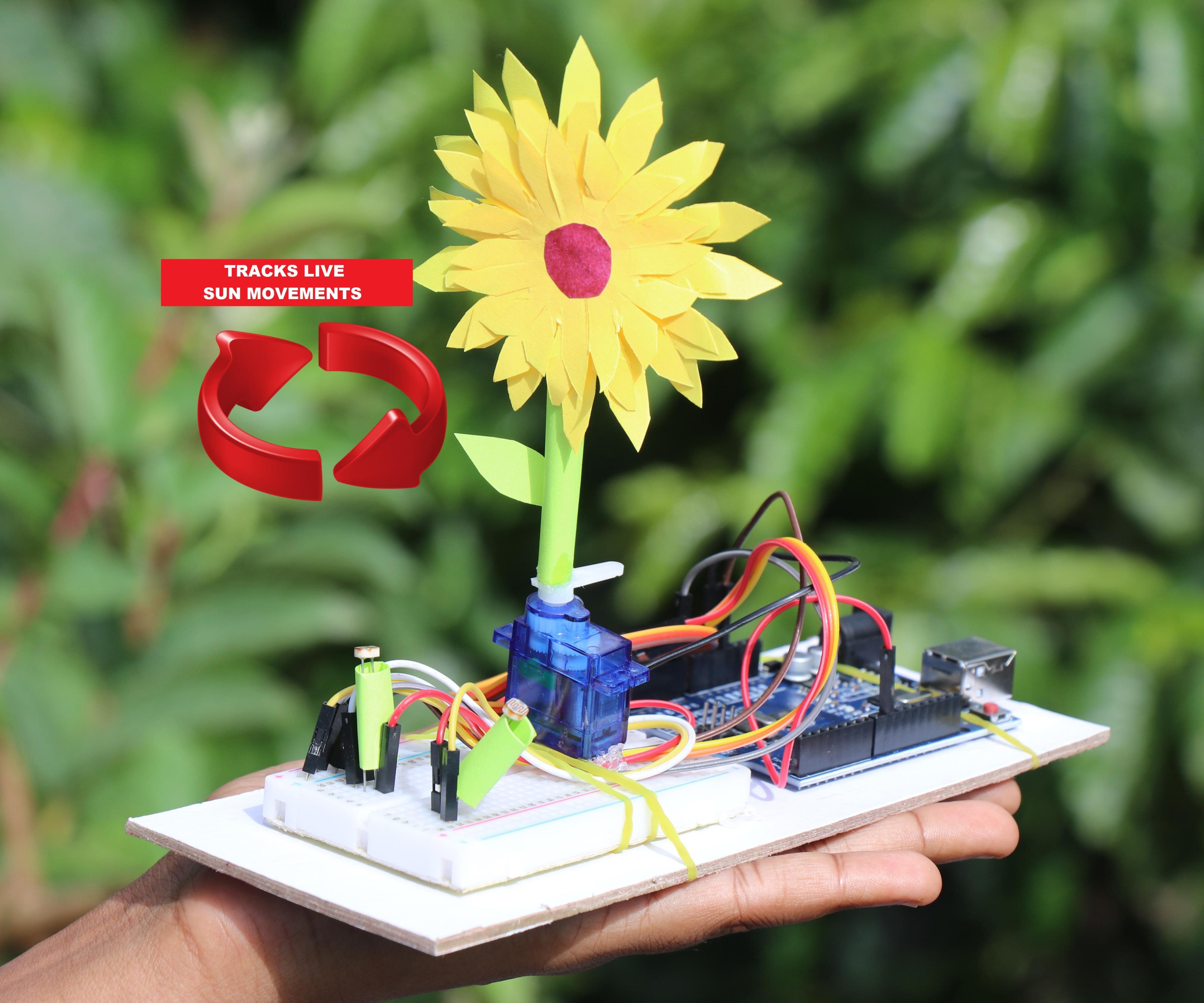 How to Make Sun Tracking Sunflower Robot Using Arduino