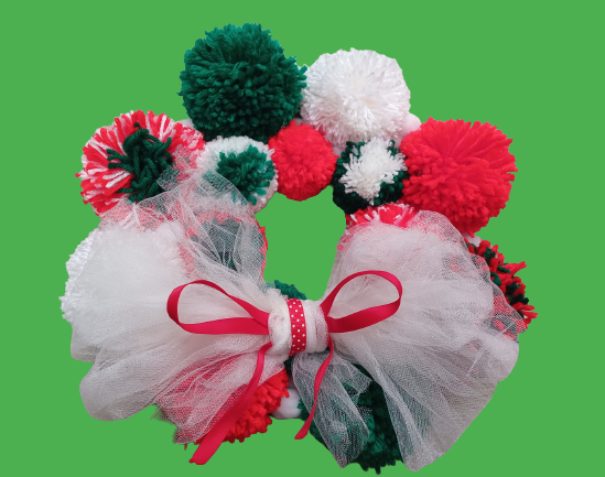 Holiday Pom-Pom Wreath