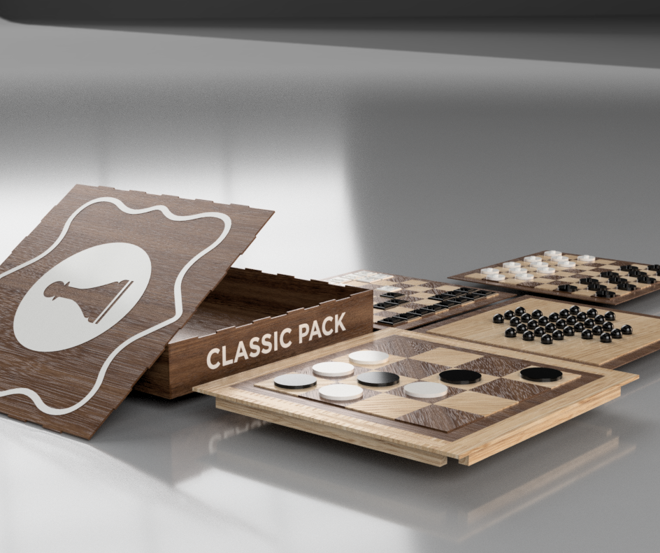 Juego De Mesa (Impresión 3D + Plotter [Vinilo] + Corte Láser)