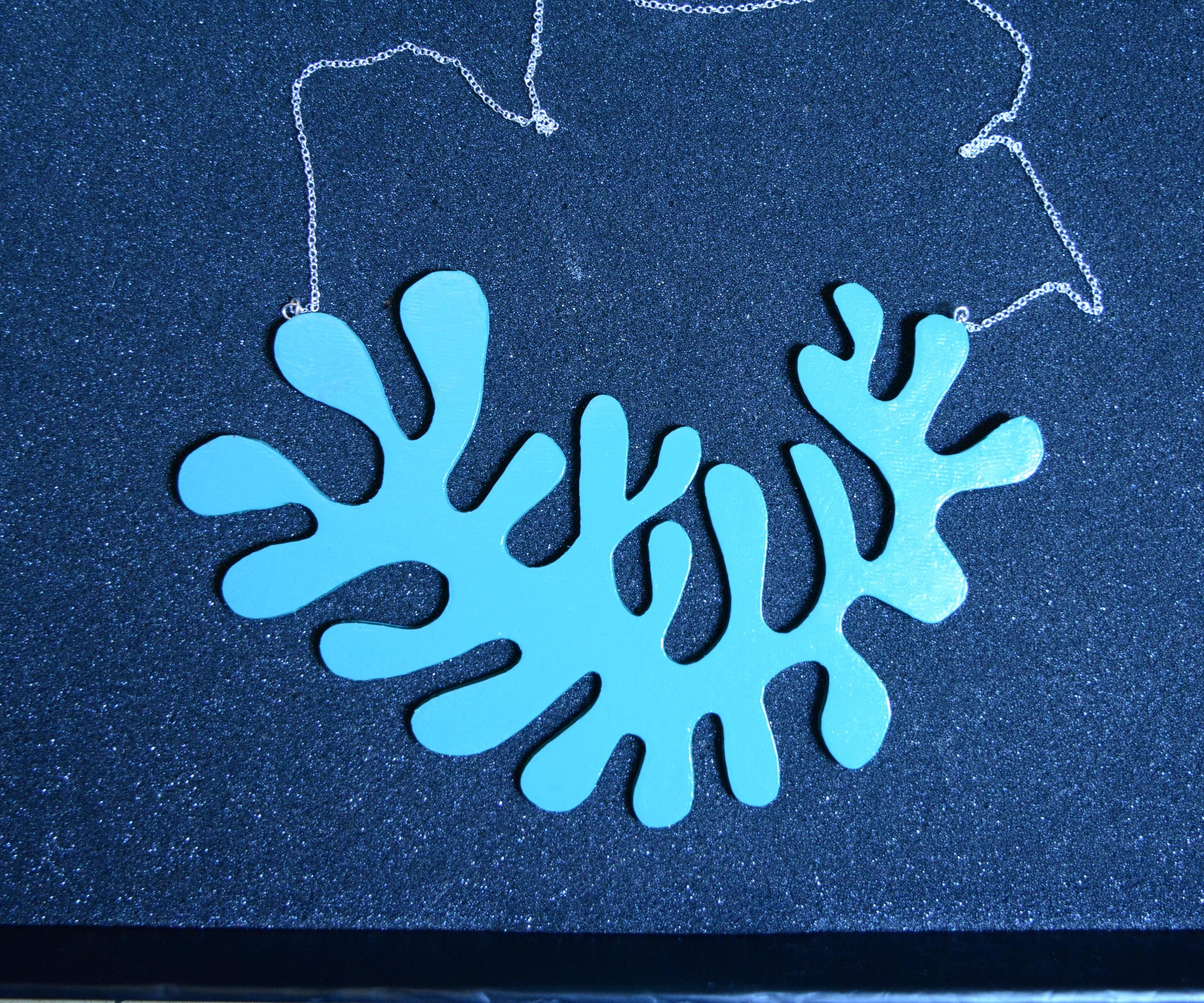 Matisse Inspired Statement Necklace Made From SVG in Tinkercad