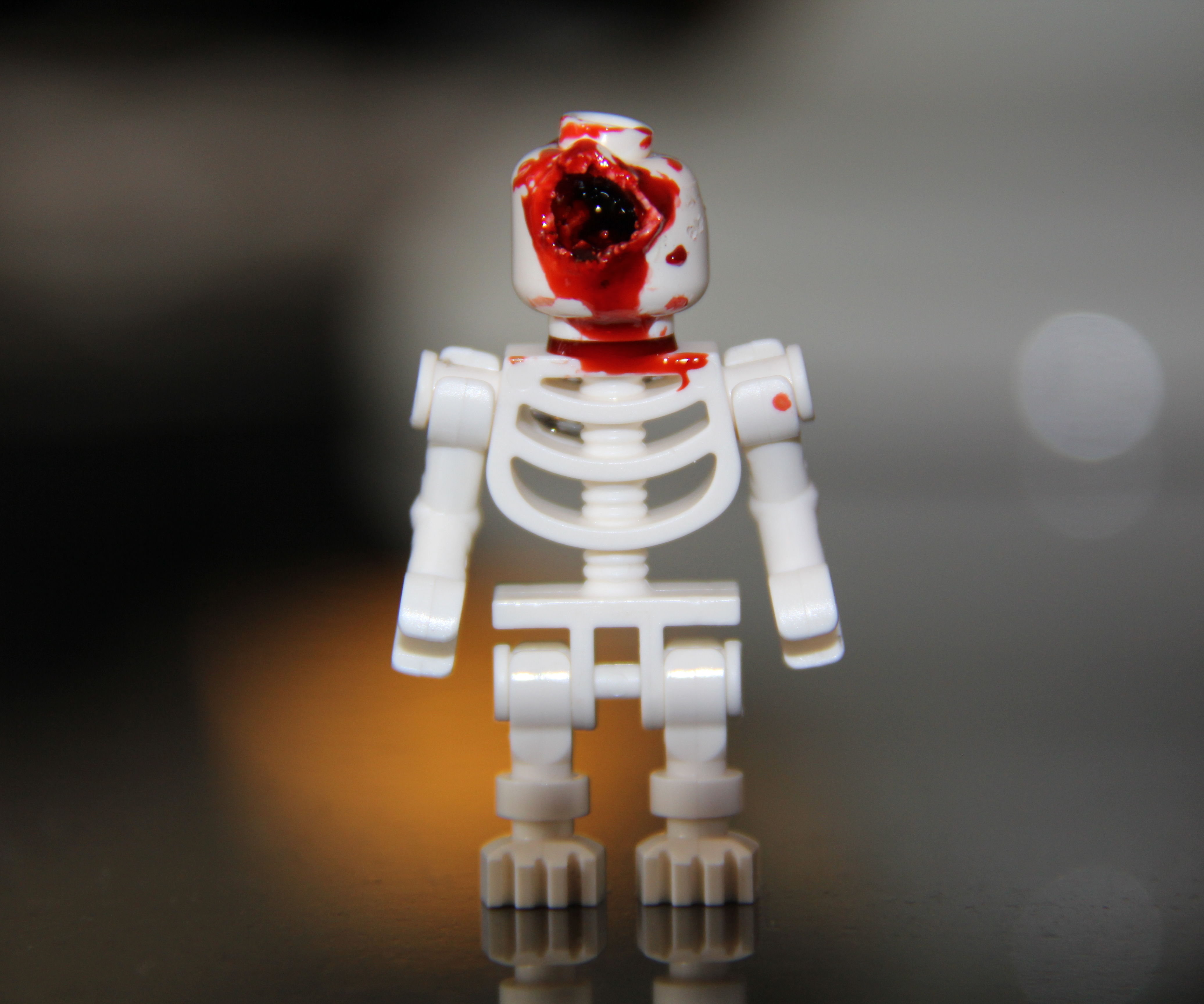 Head-shot Wounded Lego Minifigure