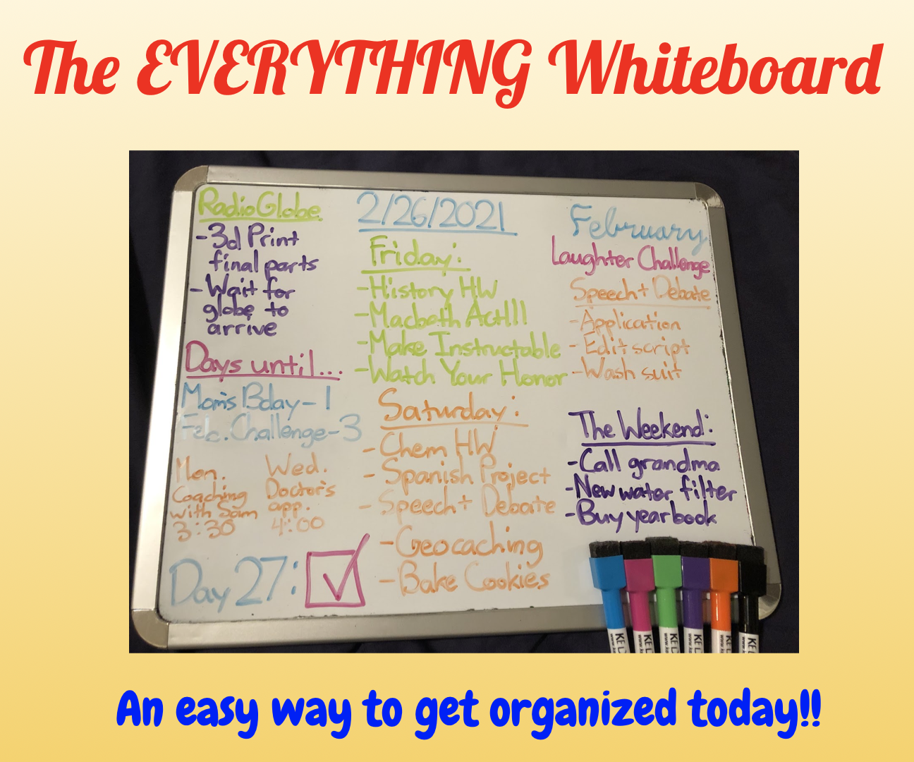 The EVERYTHING Whiteboard: Organization for Students