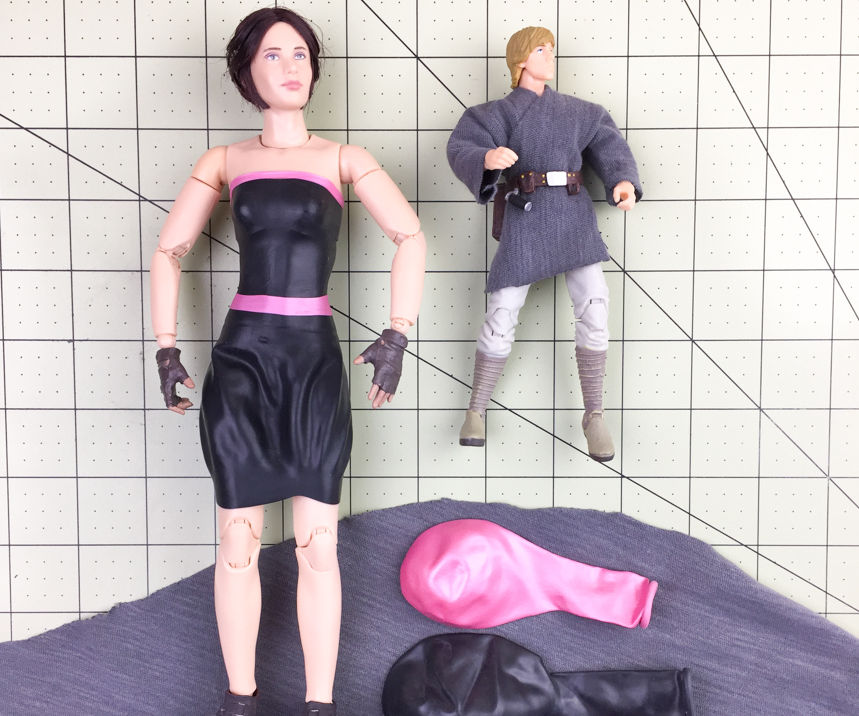 Action Figure Outfits From Cloth & Balloons