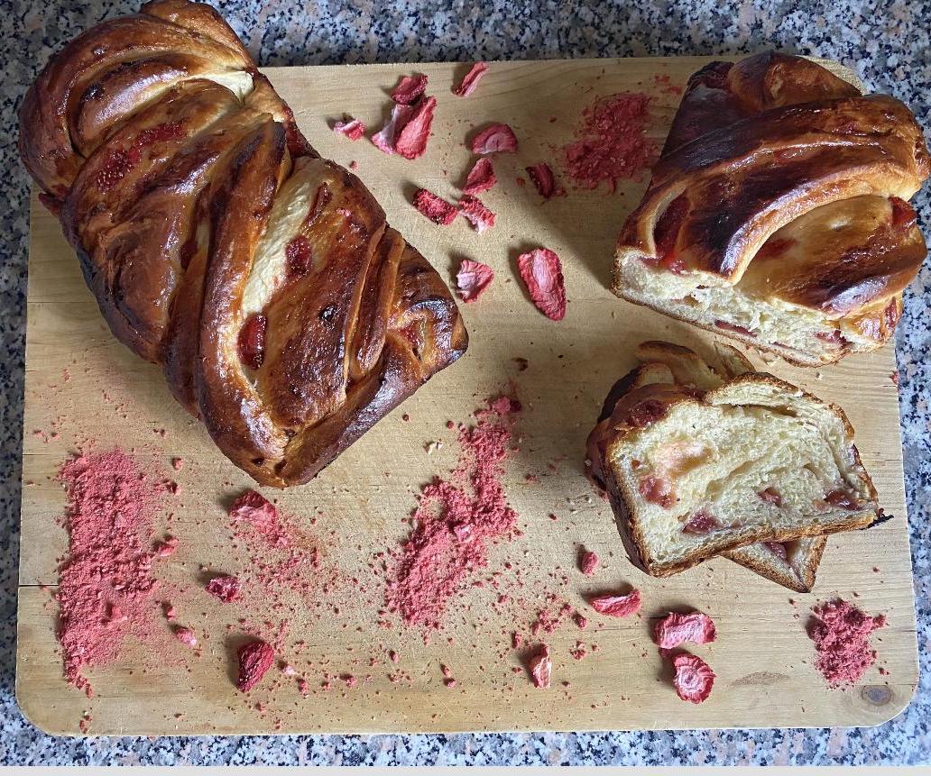 Strawberry Swirl Babka Loaf