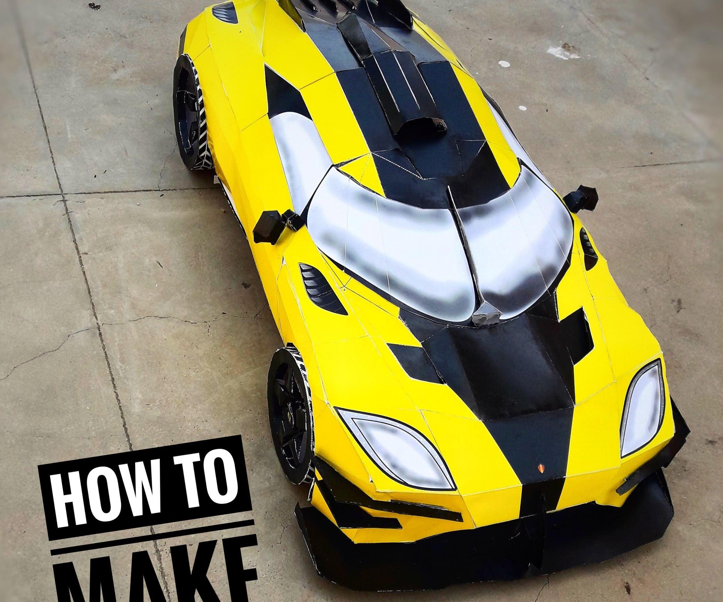 Building Papercraft Koenigsegg One:1 ( Using Origami Tools )