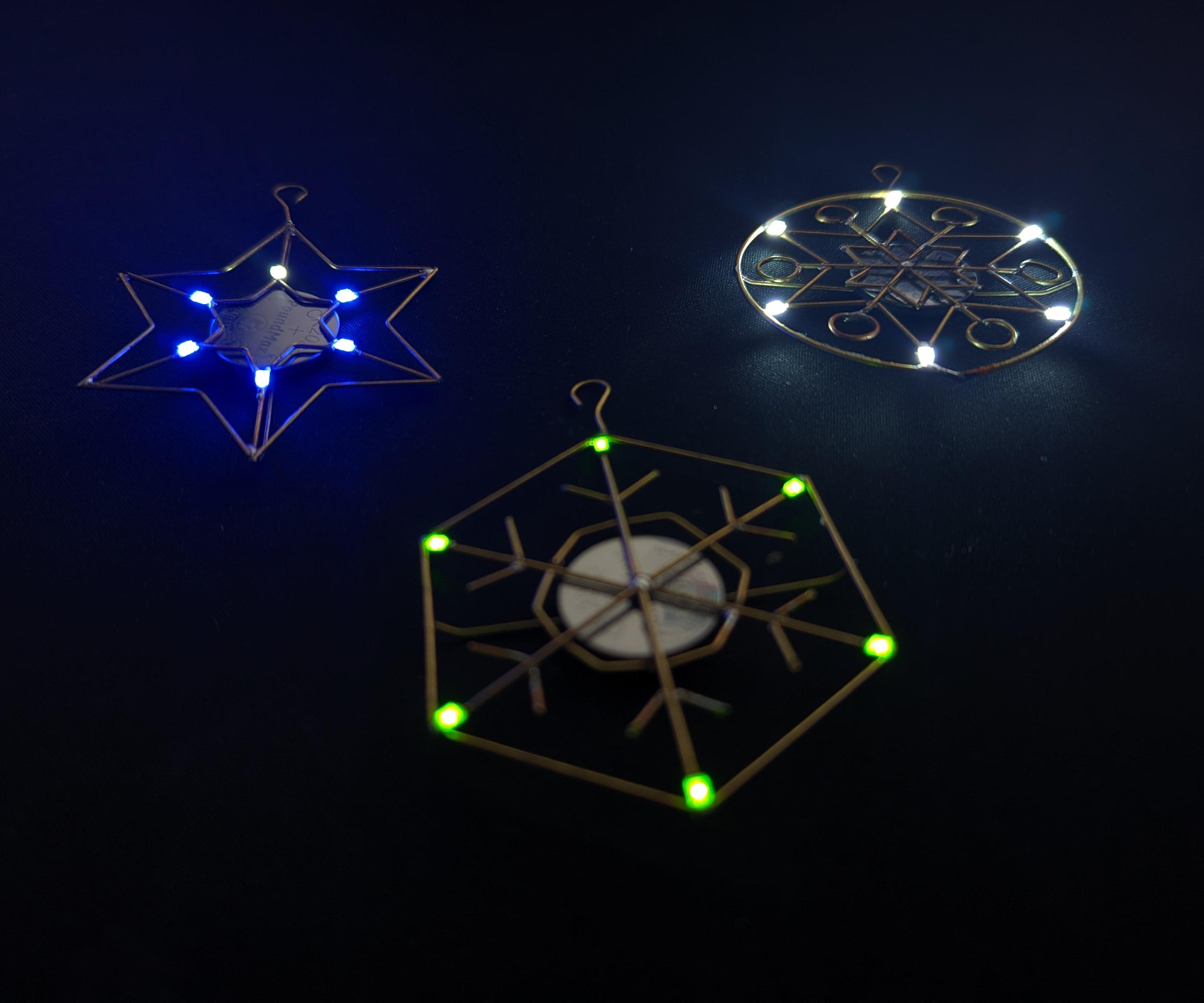 Christmas LED Circuit Ornaments
