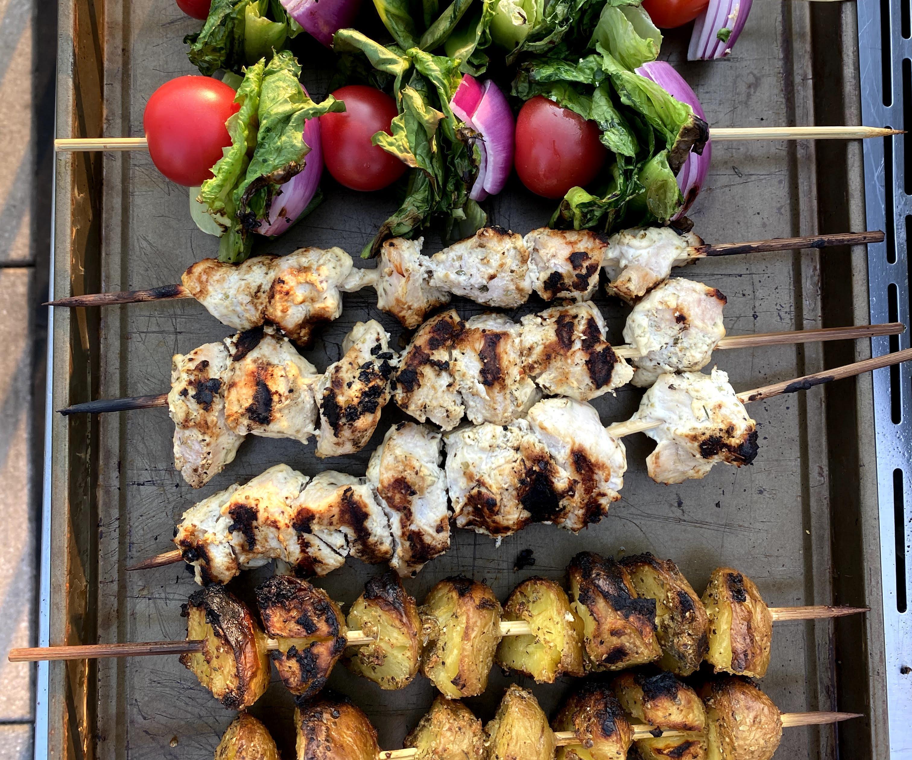 Grilled Greek Dinner Kabobs