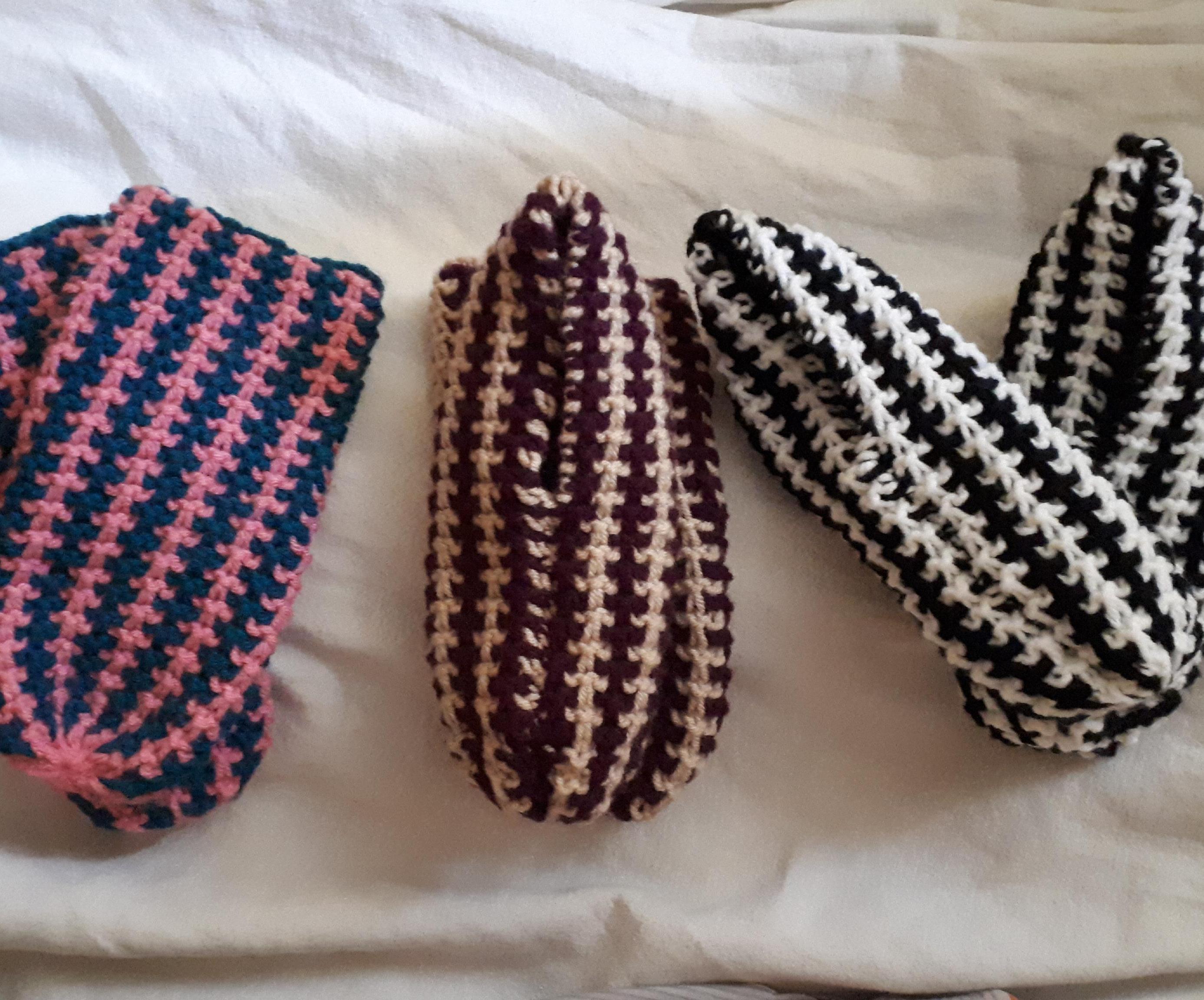 2 Color Slip Stitch Slippers