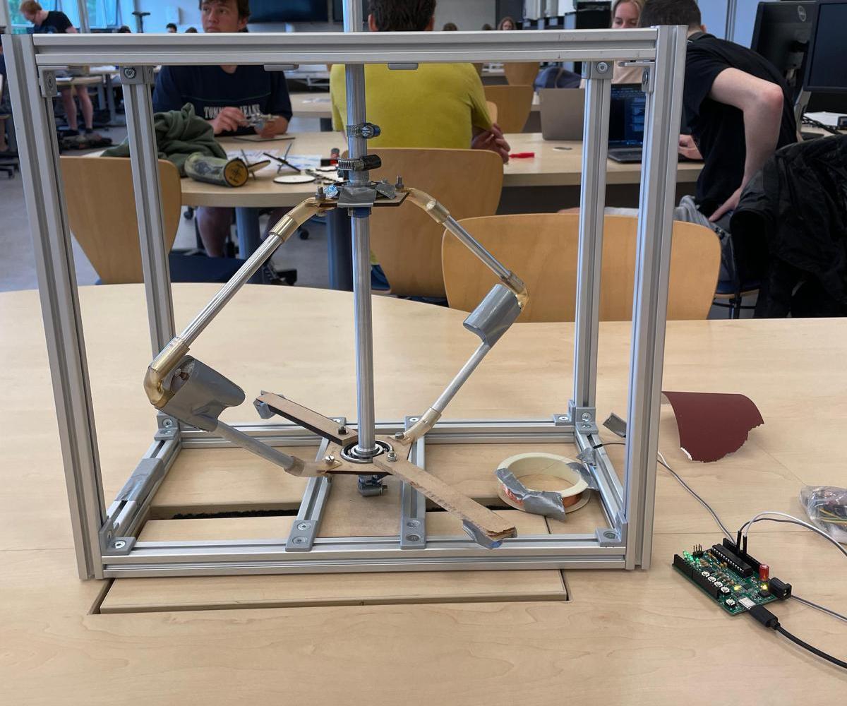 Demonstatie Opstelling Behoud Van Impulsmoment En Inductiespanning