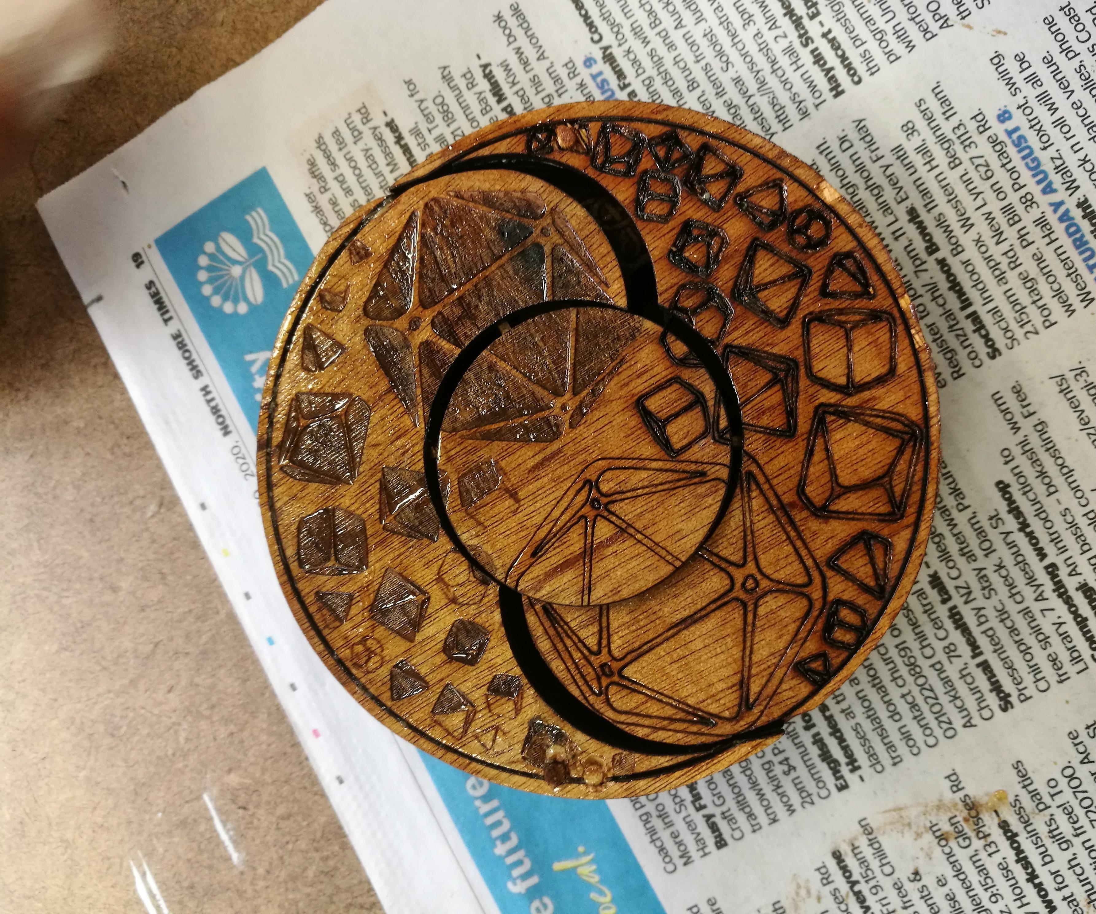 Laser Cut Puzzle Dice Box