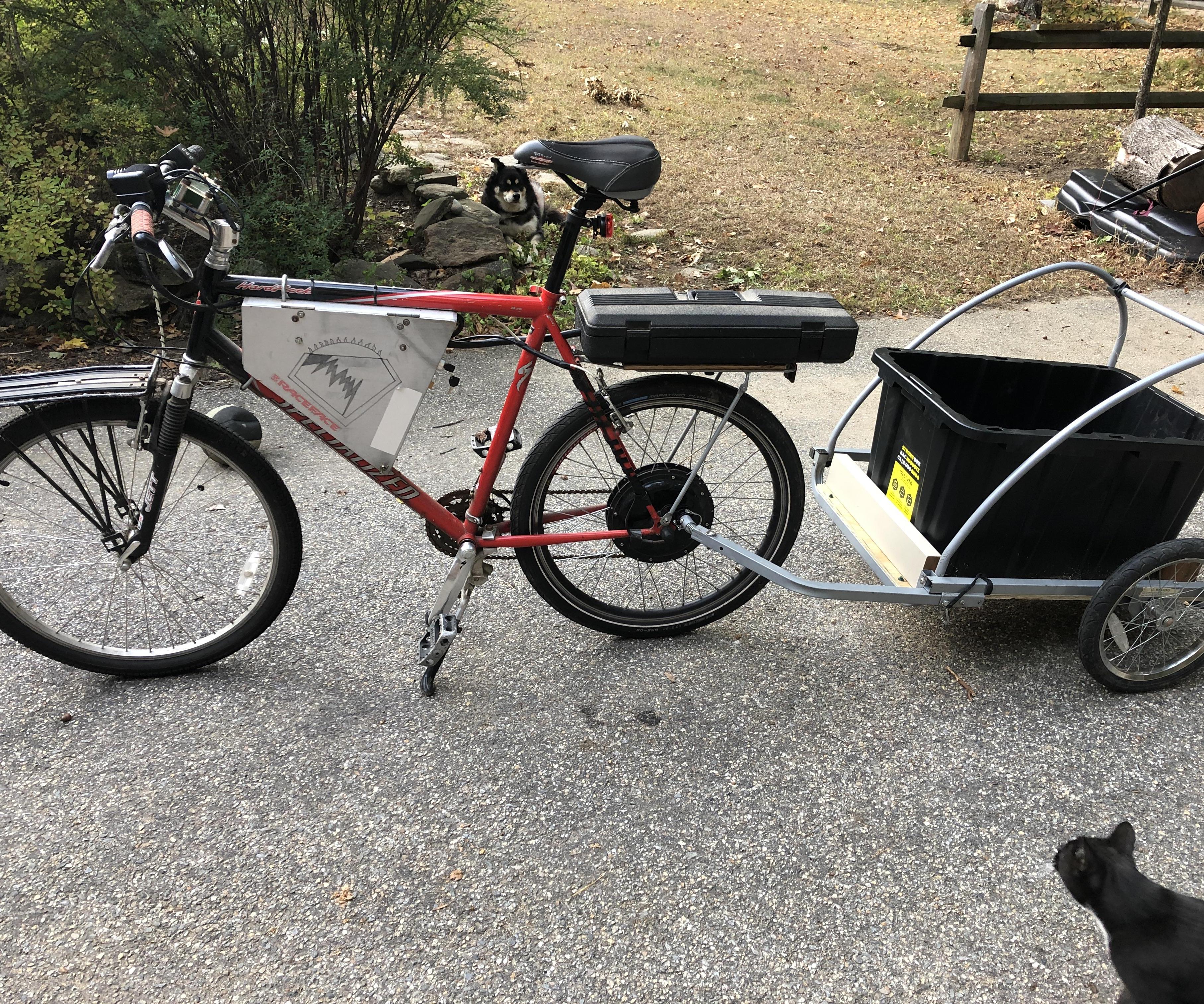 New Life for an Old Ebike - New Battery, Ignition, Lights, Charging Port, and a Trailer!!!