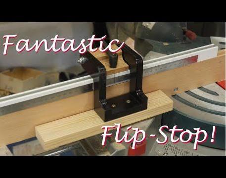 Flip Stop for a Miter Saw